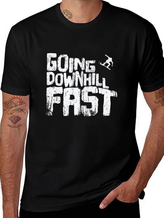 Going Downhill Fast Black T-Shirt