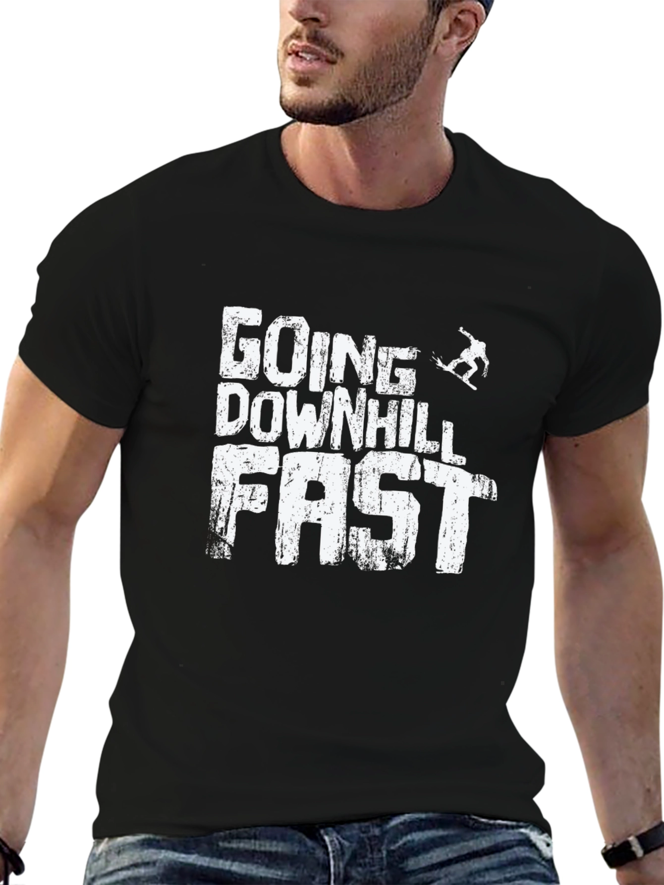 Going Downhill Fast Black T-Shirt