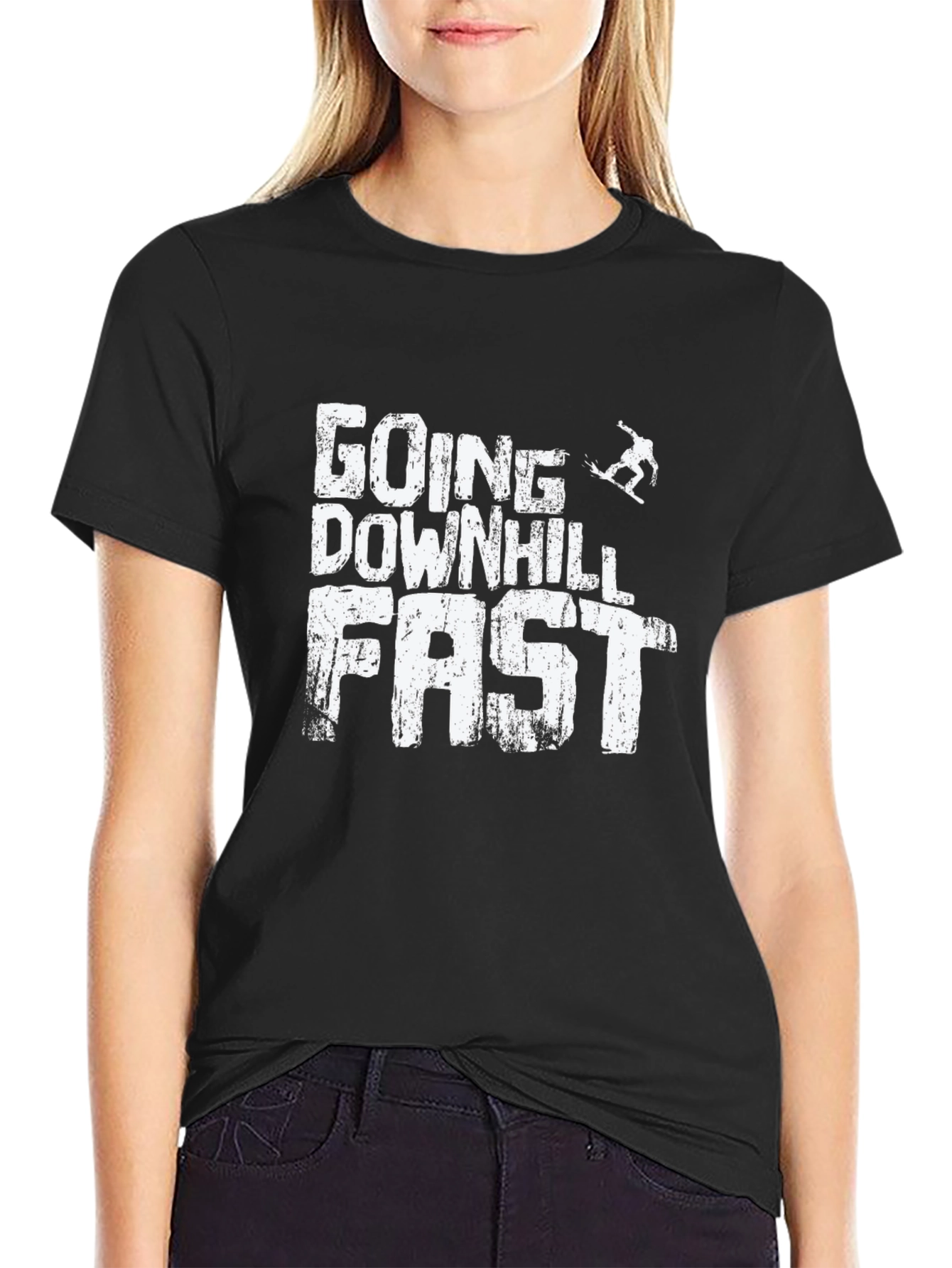 Going Downhill Fast Black T-Shirt