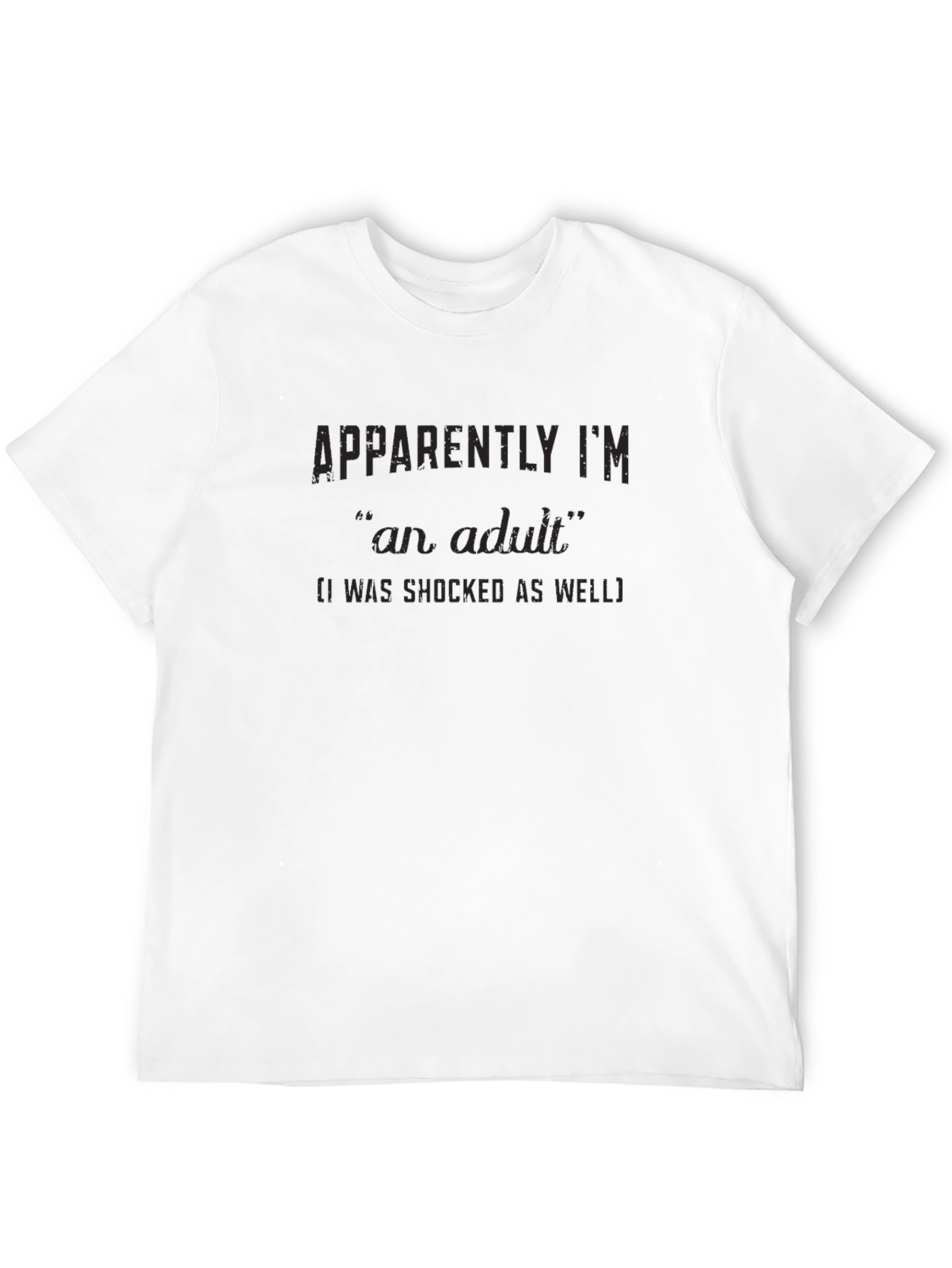 Apparently Im an Adult Black Graphic Tee Shirt