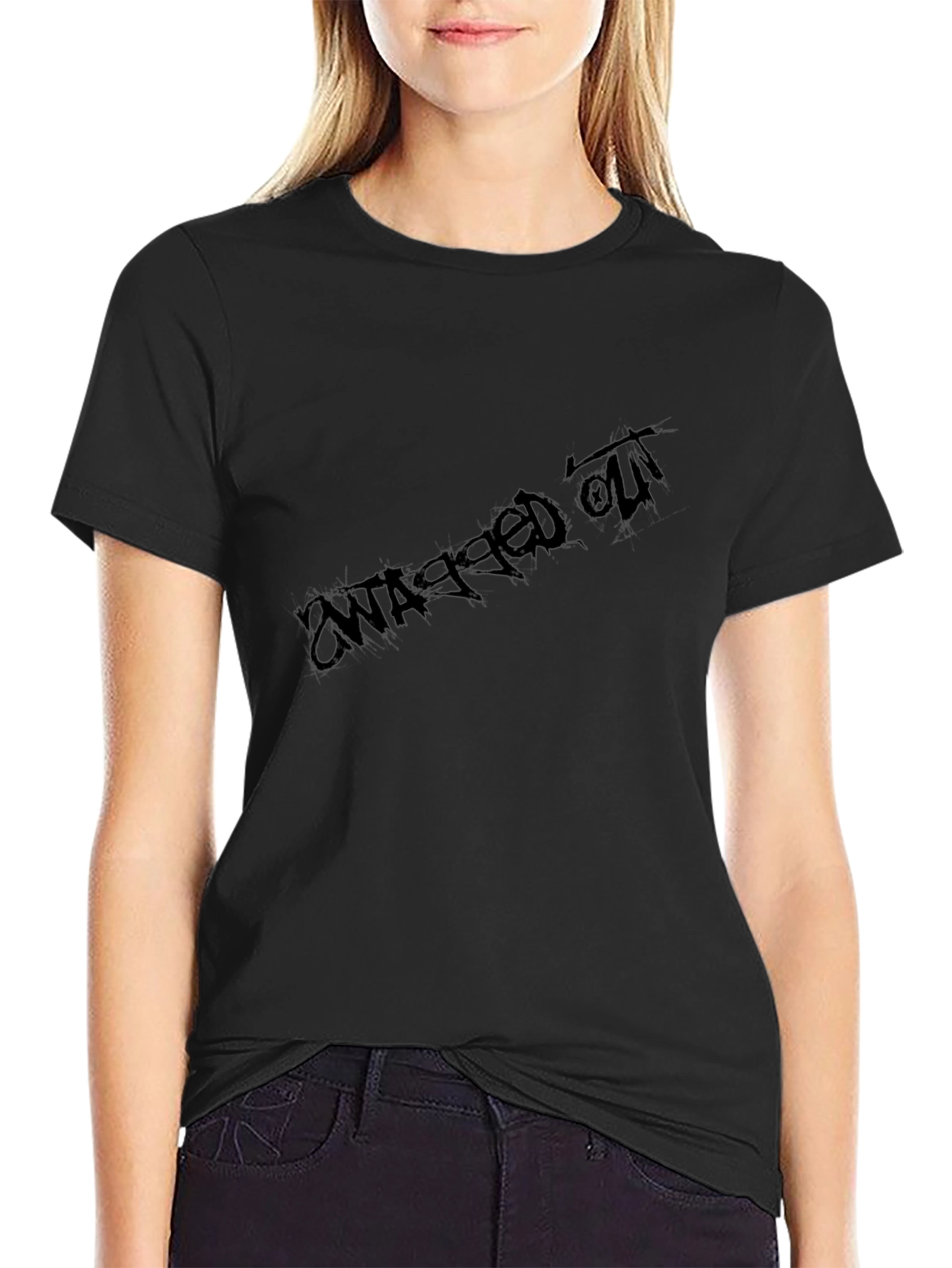 Swagged Out Black Graphic Tee - Casual Style