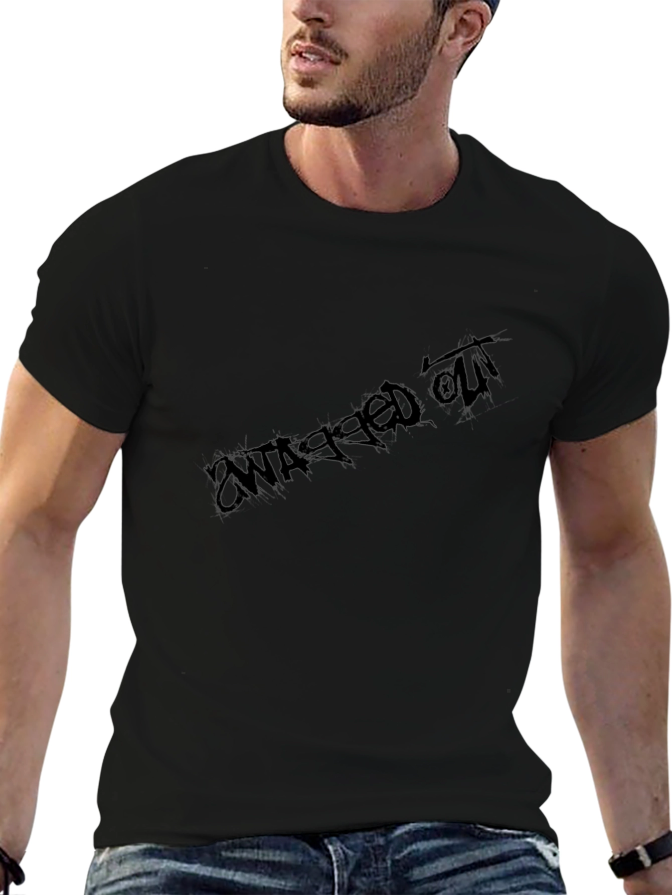 Swagged Out Black Graphic Tee - Casual Style