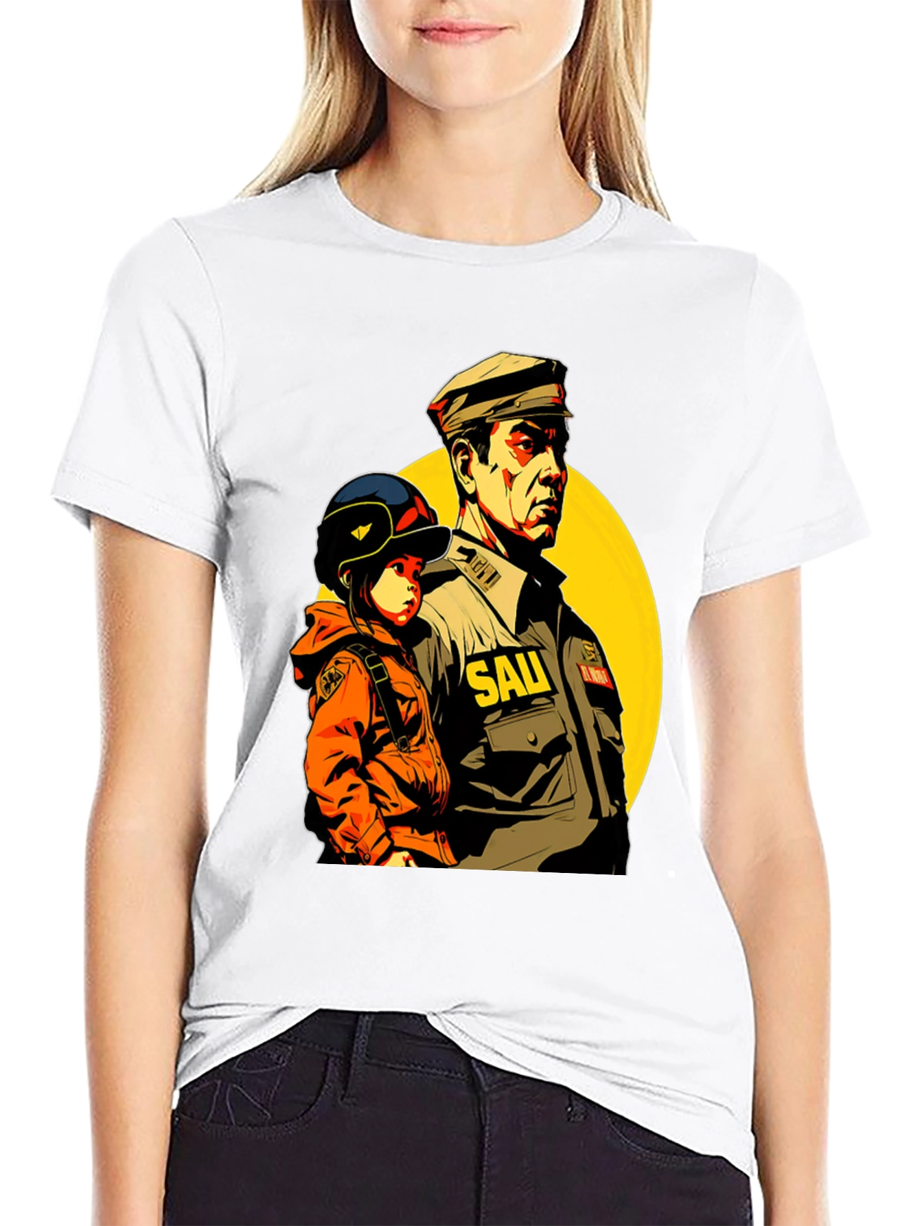 SAU Graphic Tee - Black Cotton Blend