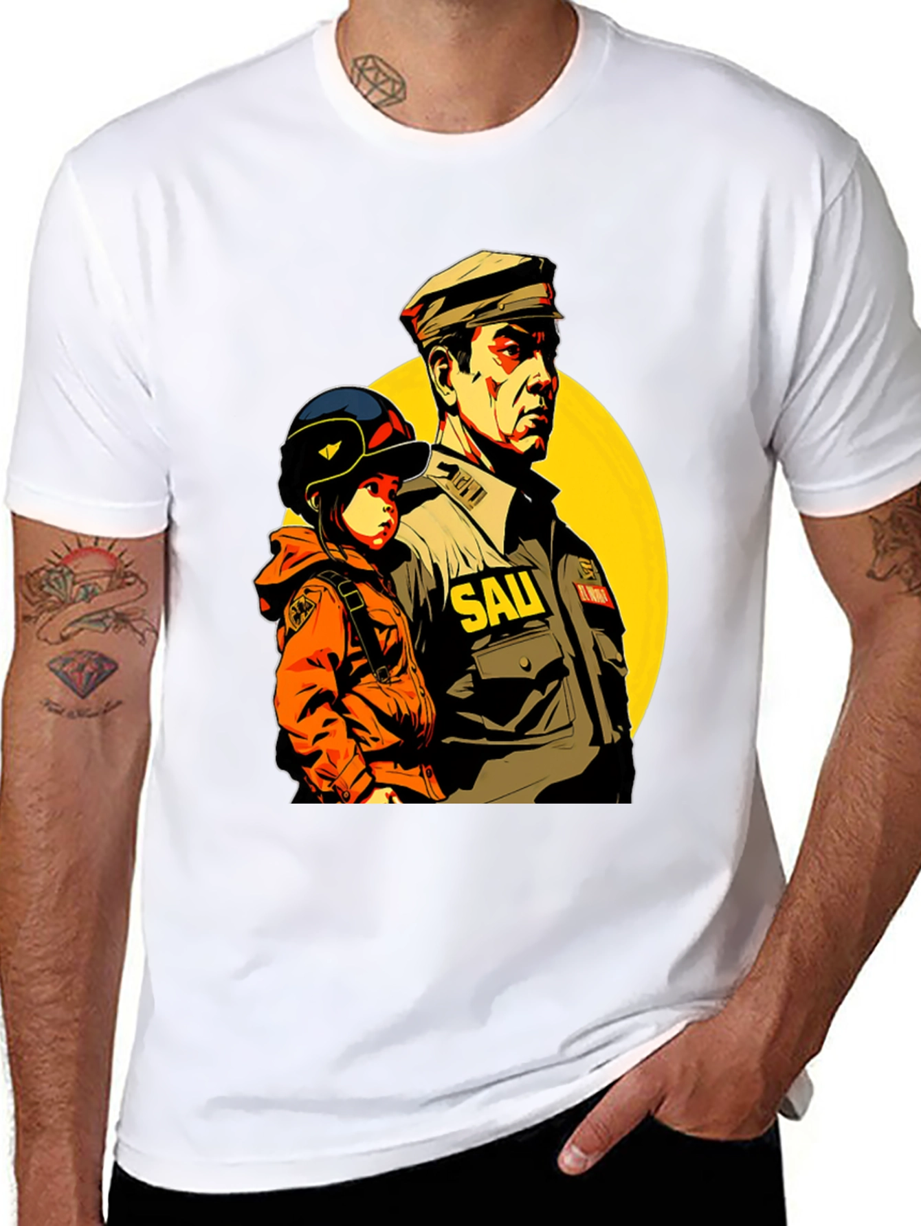 SAU Graphic Tee - Black Cotton Blend