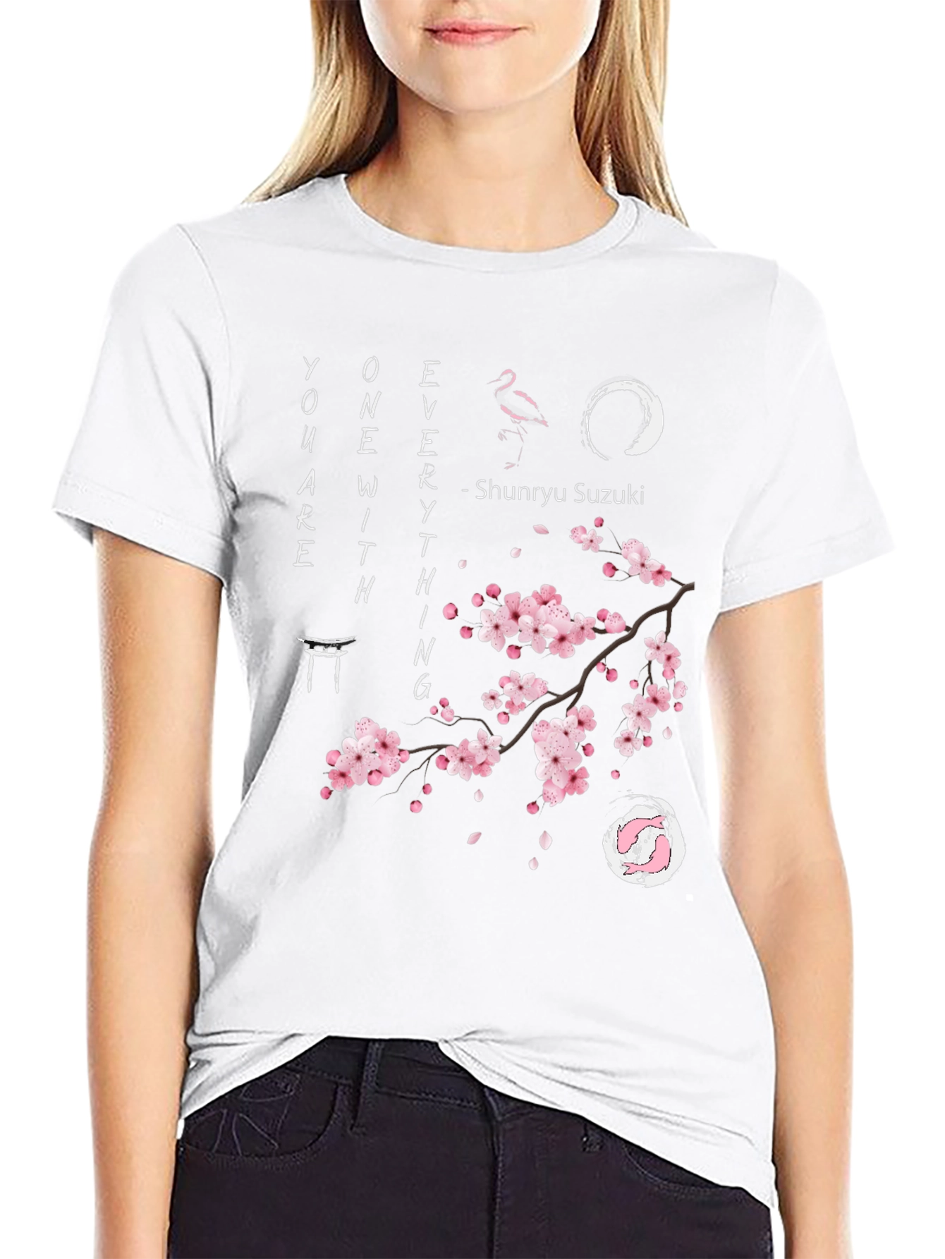 Zen Cherry Blossom Graphic Tee