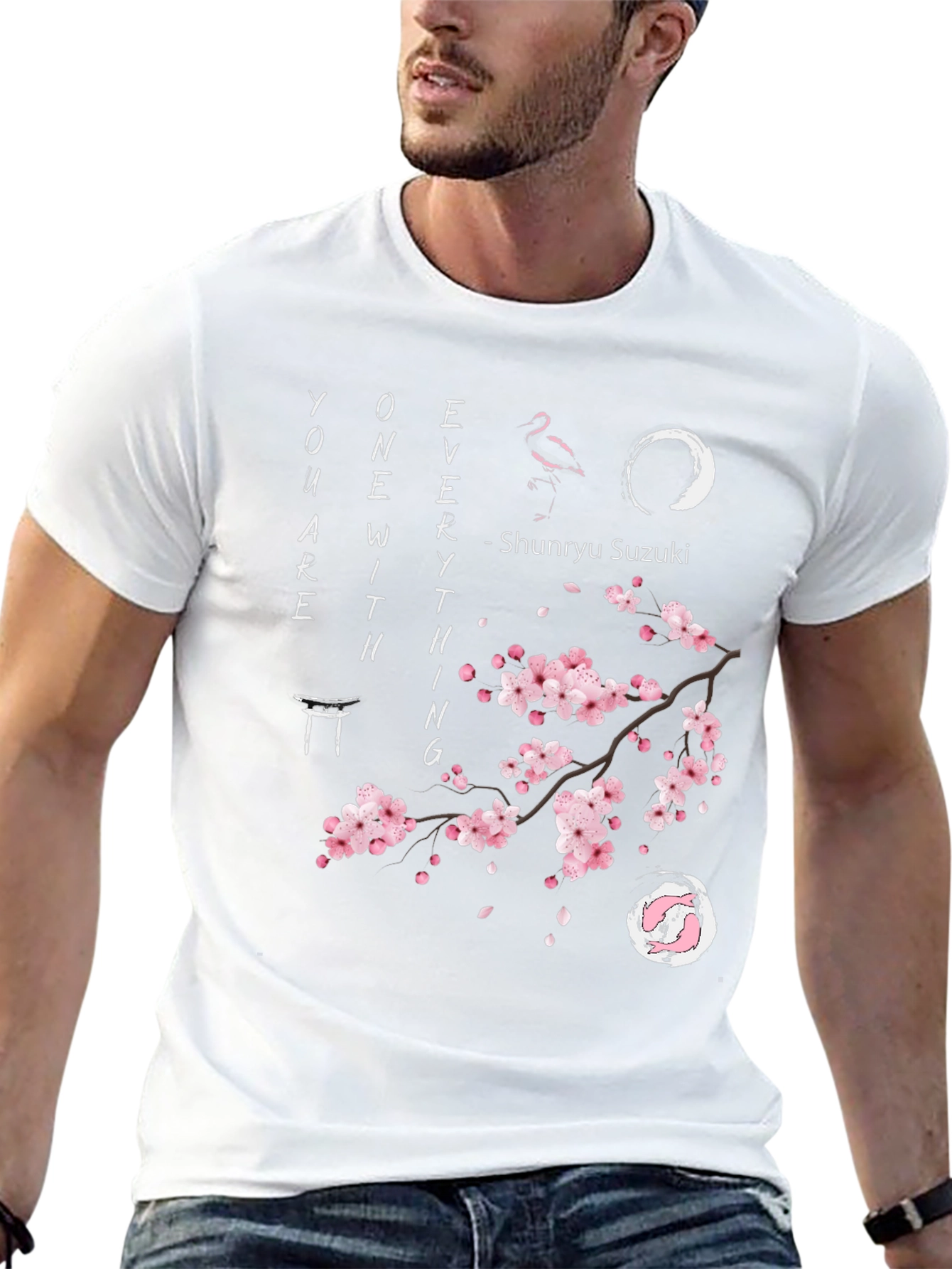 Zen Cherry Blossom Graphic Tee