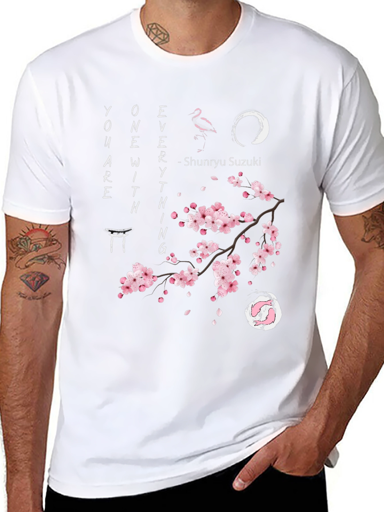 Zen Cherry Blossom Graphic Tee