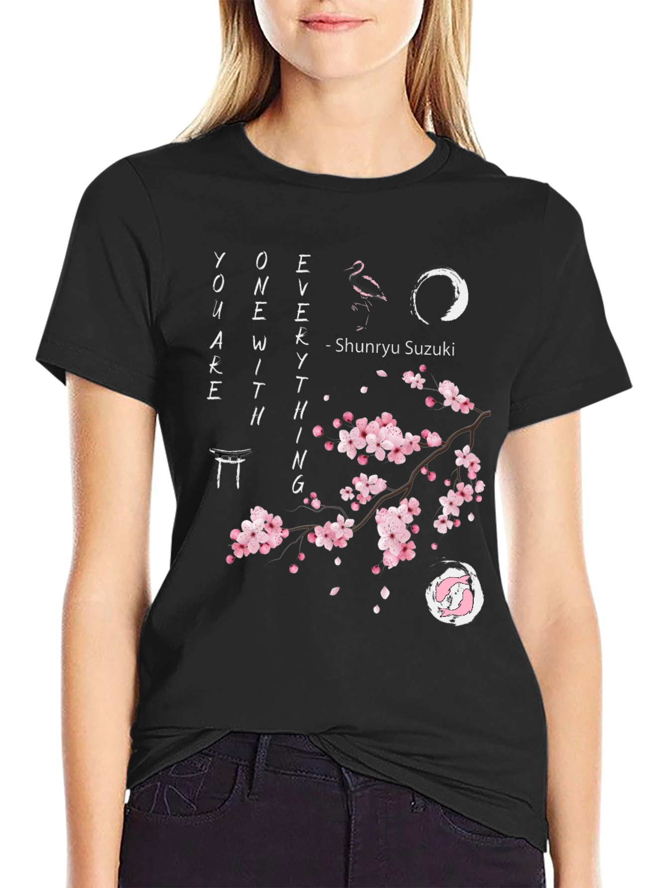 Zen Cherry Blossom Graphic Tee