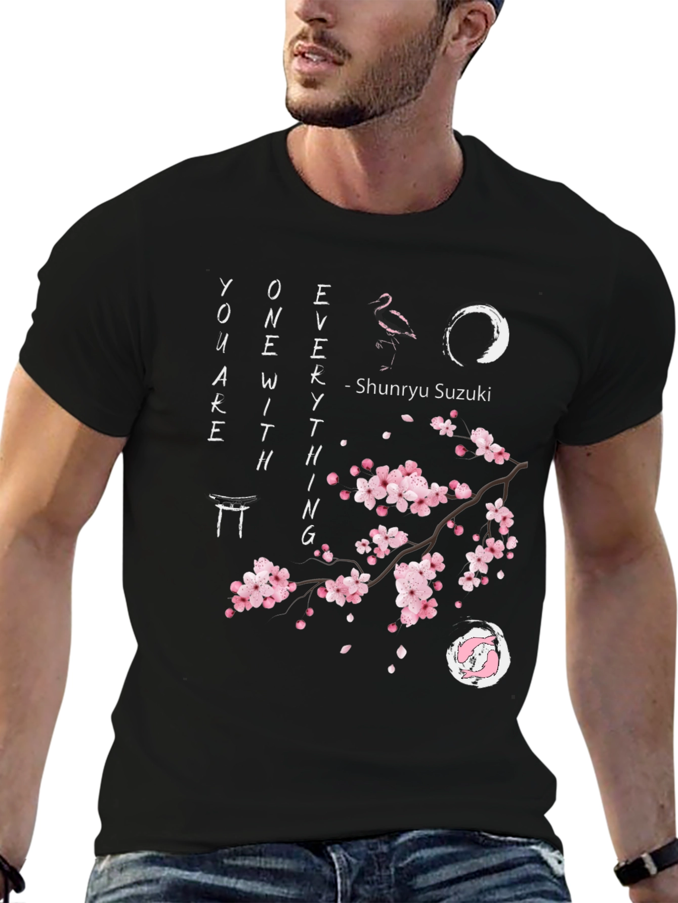 Zen Cherry Blossom Graphic Tee