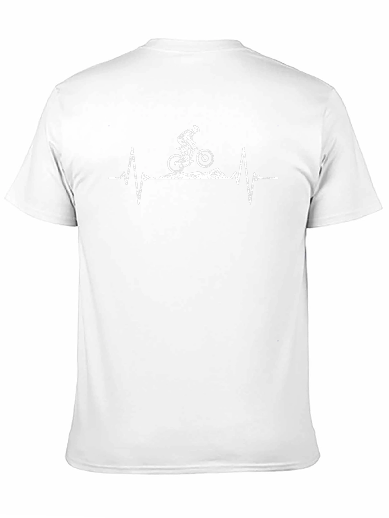 Mountain Bike Heartbeat T-Shirt - Black Graphic Tee