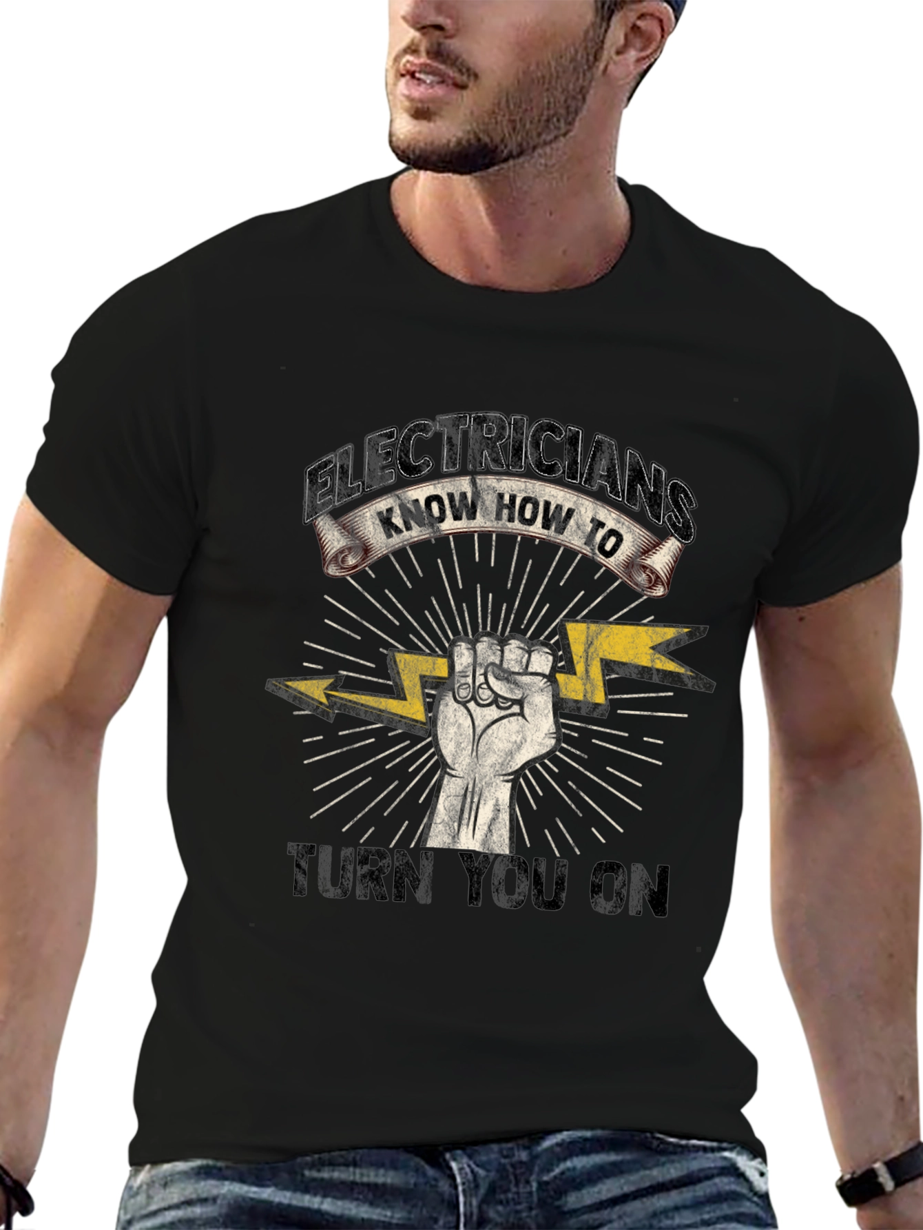Electricians Know How To Turn You On Black T-Shirt