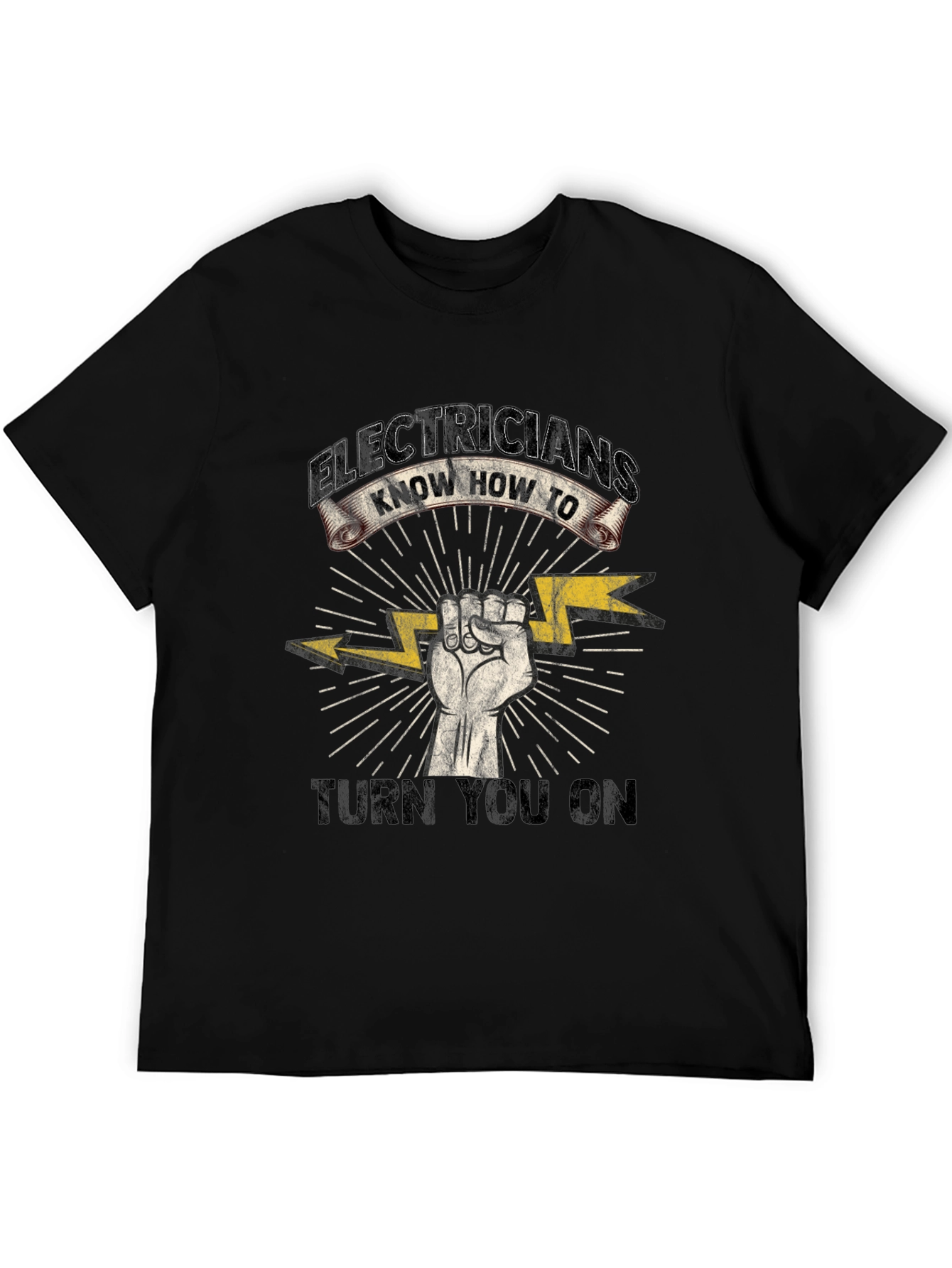 Electricians Know How To Turn You On Black T-Shirt