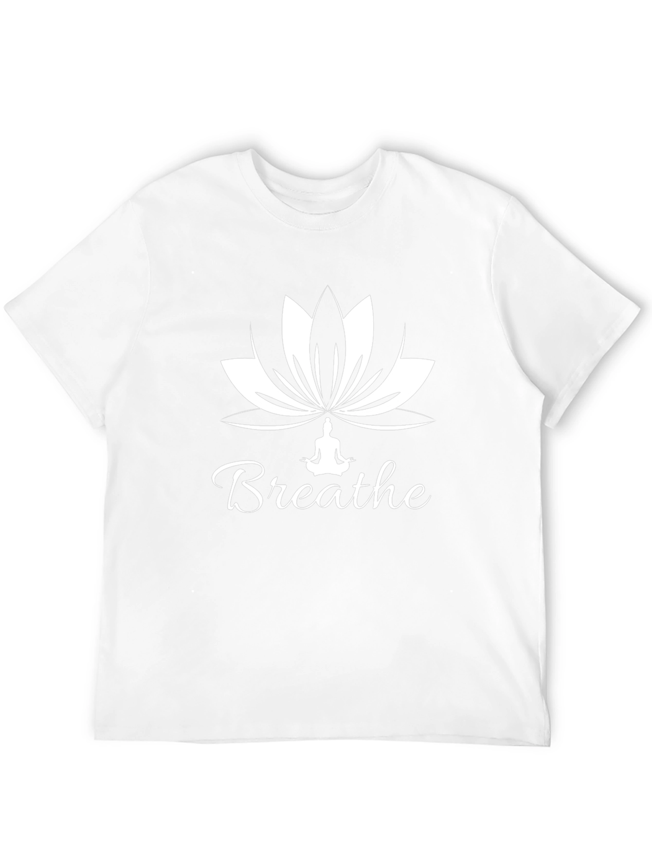 Breathe Yoga Lotus Flower Graphic T-Shirt