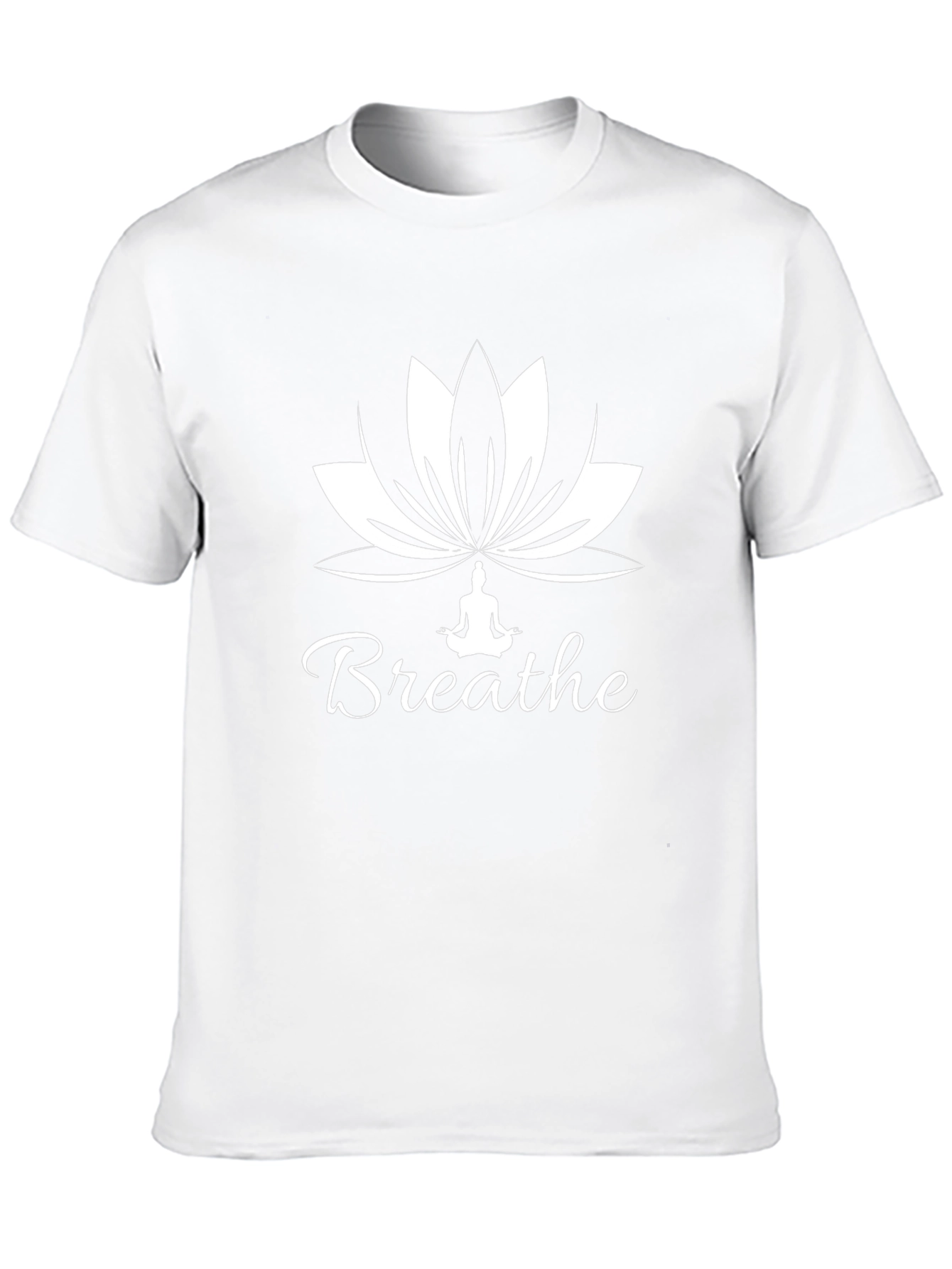 Breathe Yoga Lotus Flower Graphic T-Shirt