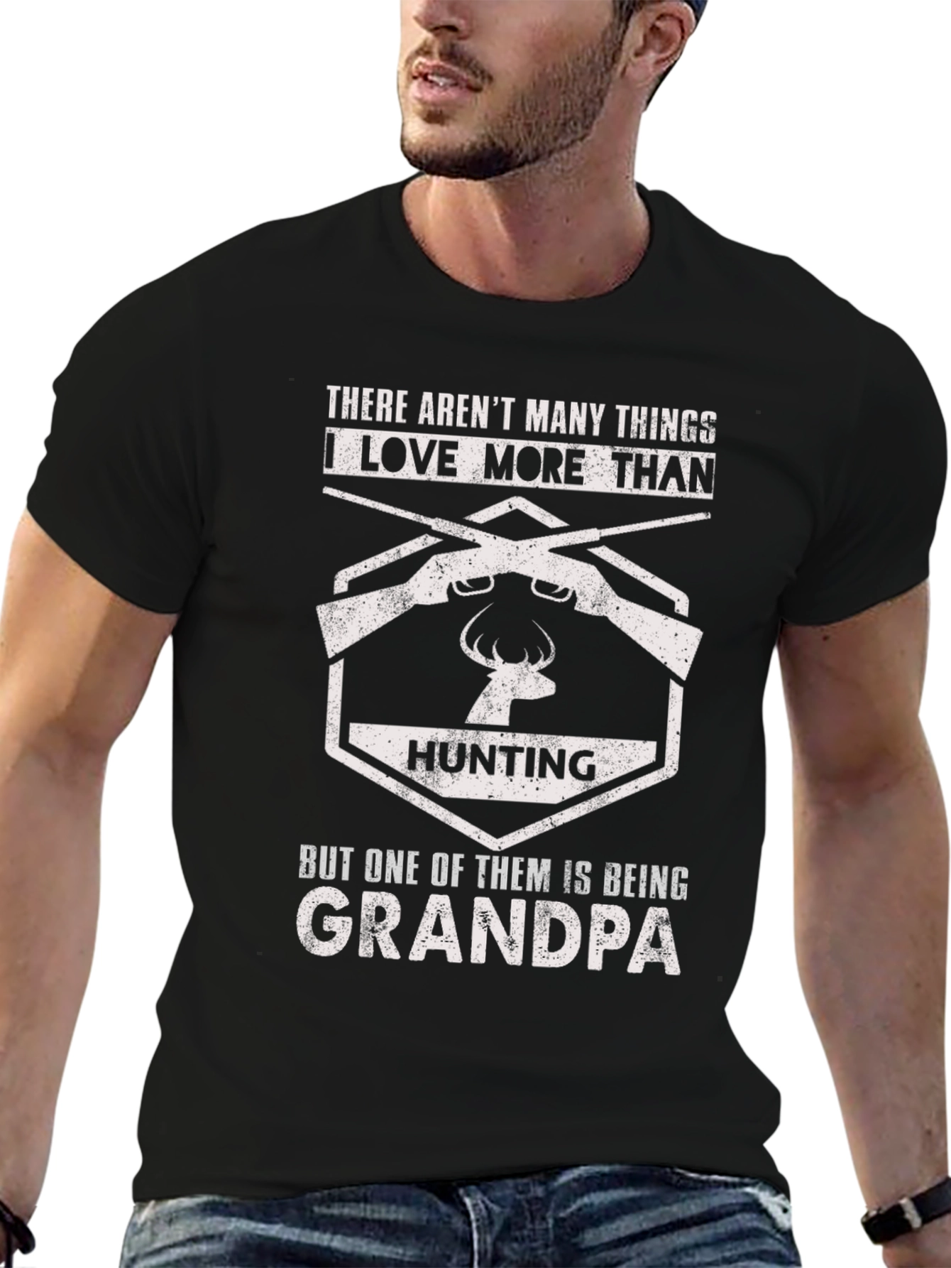 Hunting Grandpa T-Shirt - Mens Black Tee