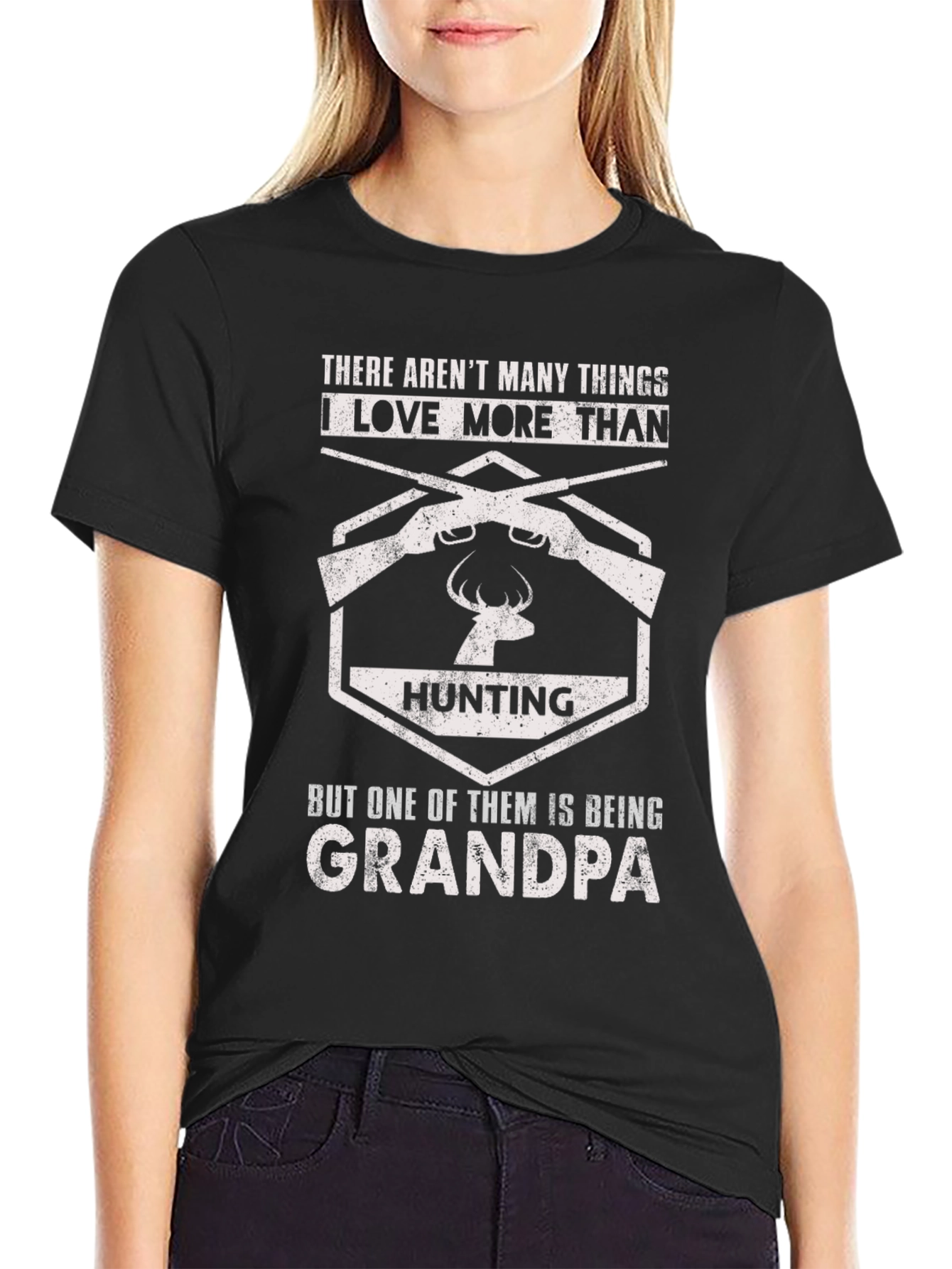 Hunting Grandpa T-Shirt - Mens Black Tee