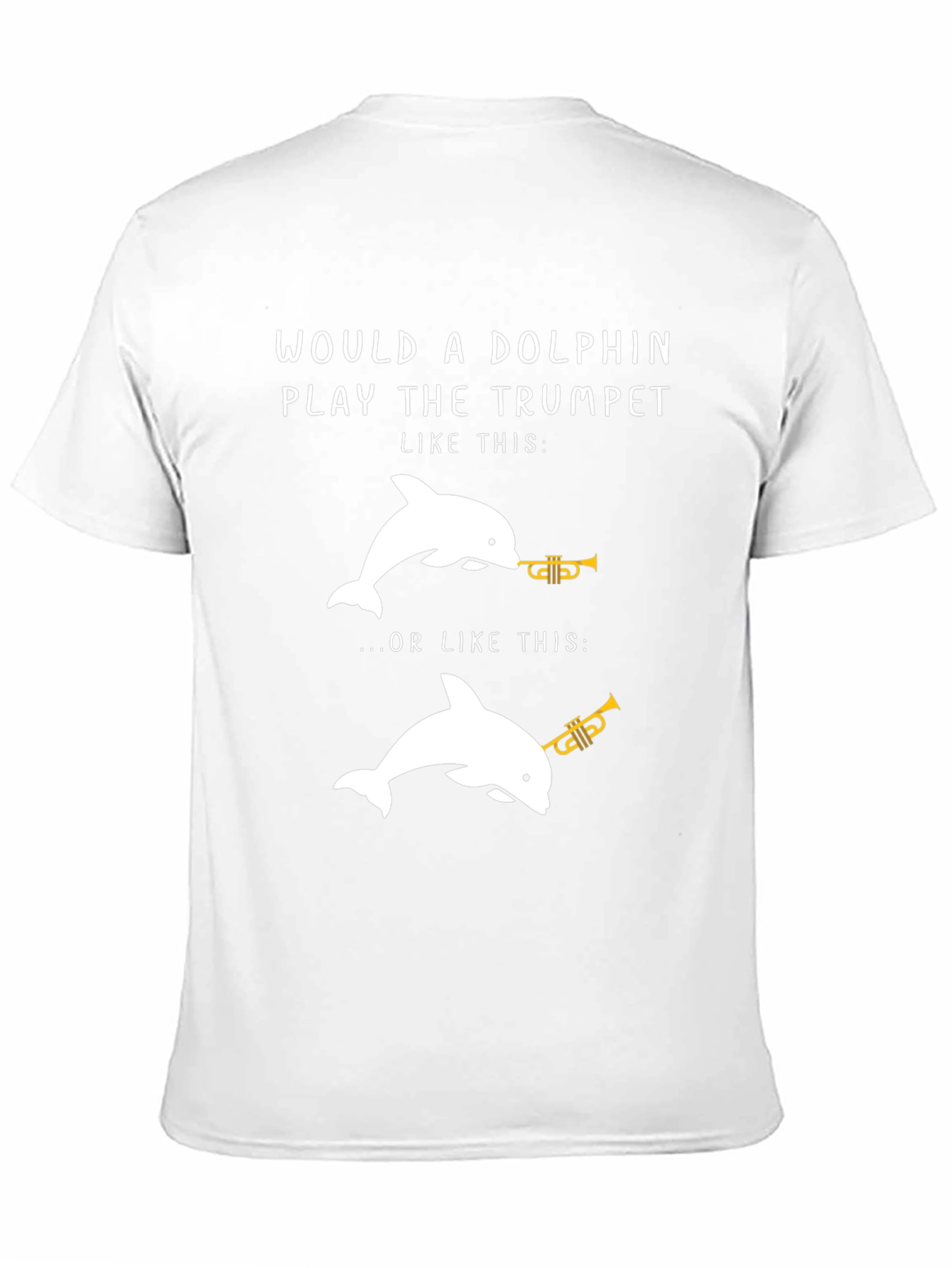 Dolphin Trumpet Graphic Tee - Funny Music Lover Shirt