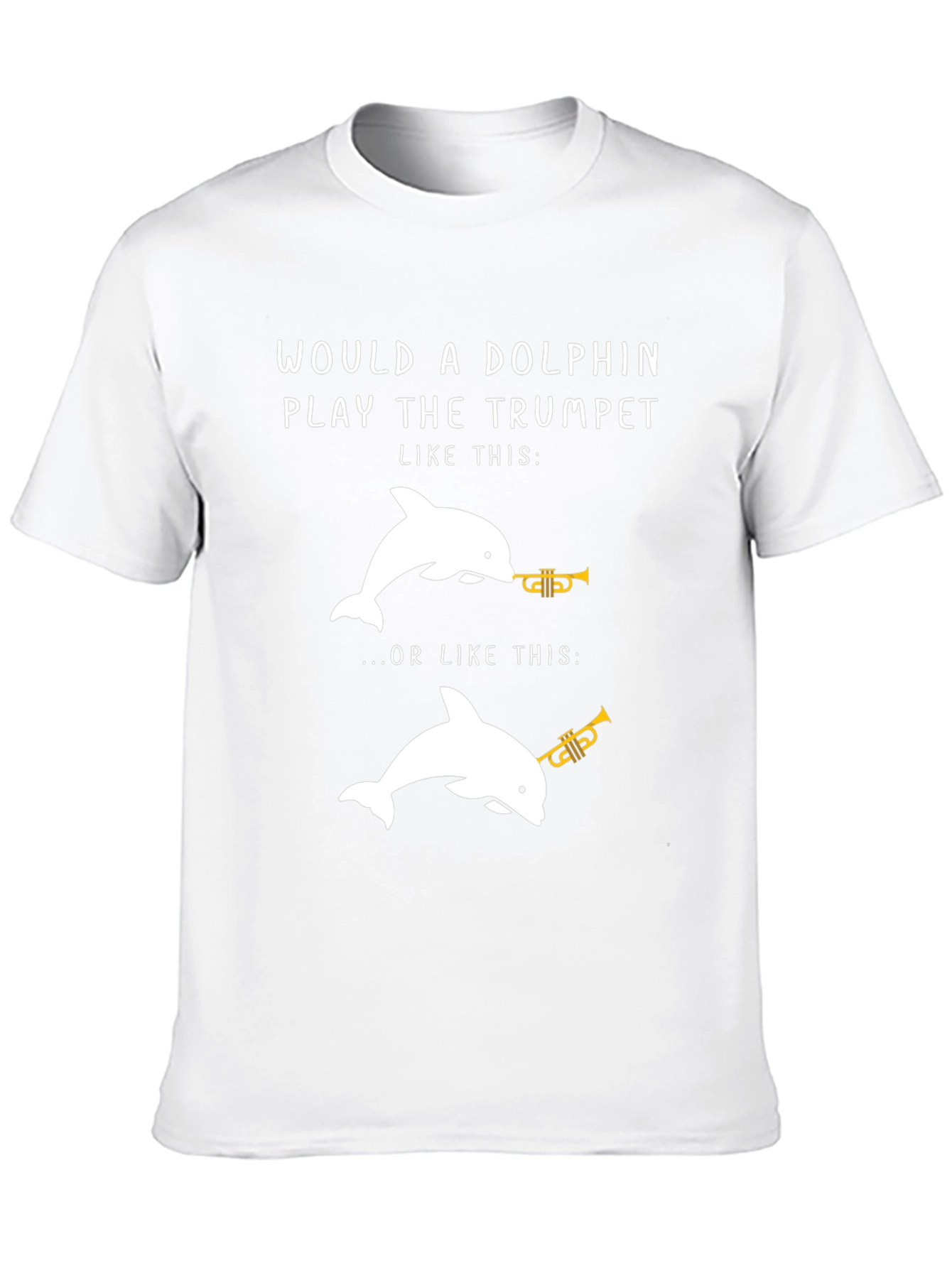 Dolphin Trumpet Graphic Tee - Funny Music Lover Shirt