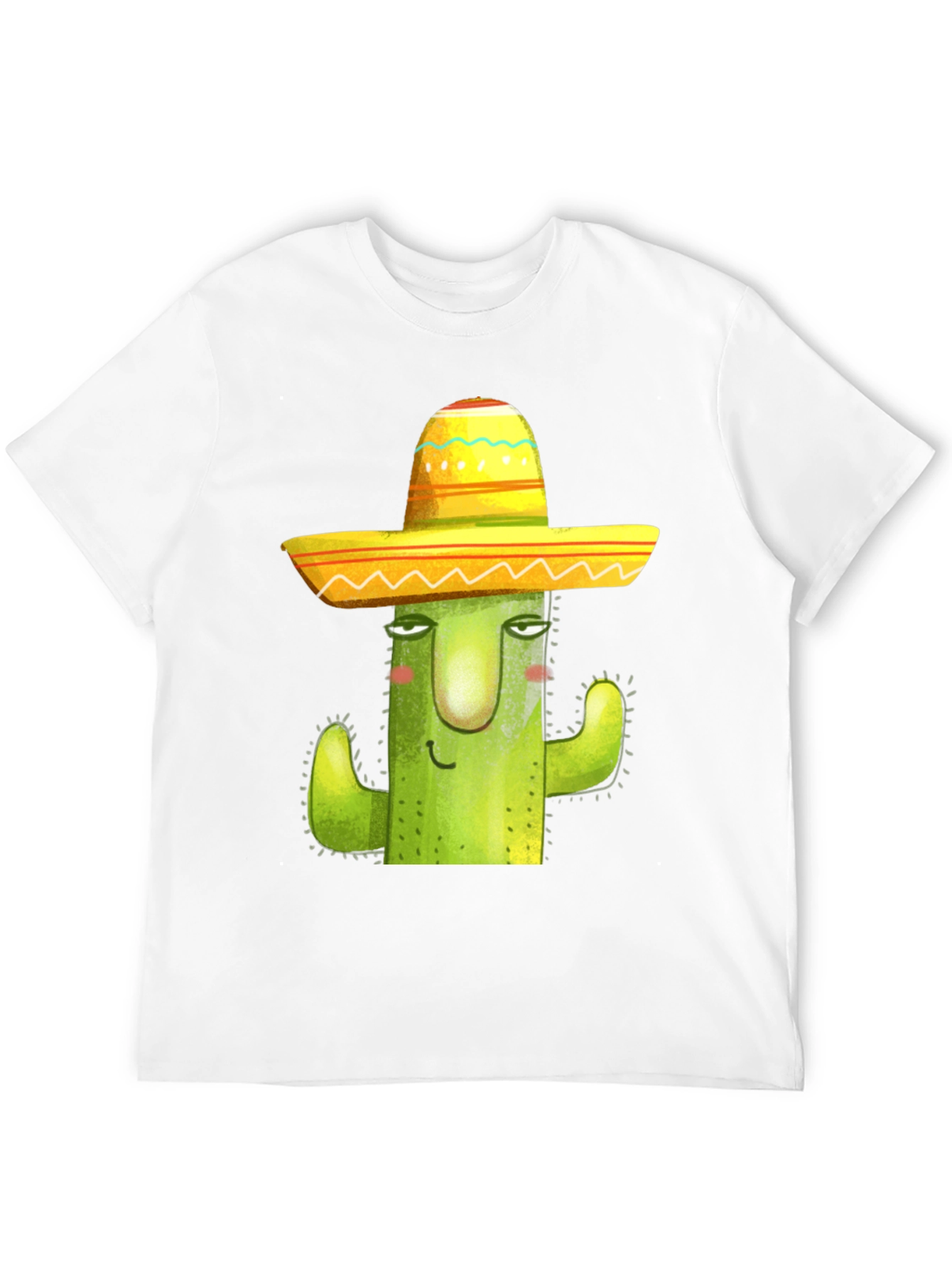 Cactus in Sombrero Graphic Tee - Black Cotton Blend