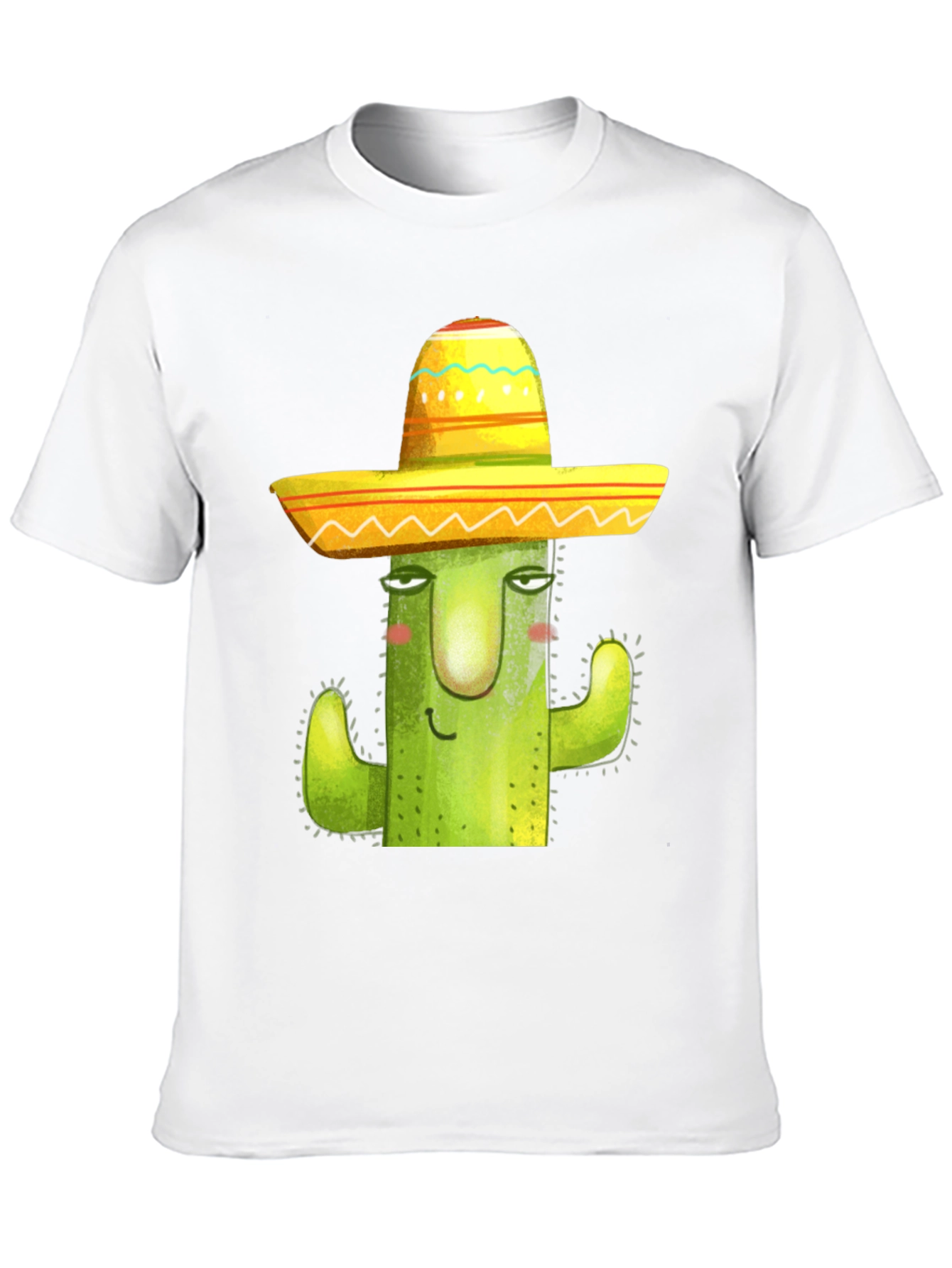 Cactus in Sombrero Graphic Tee - Black Cotton Blend