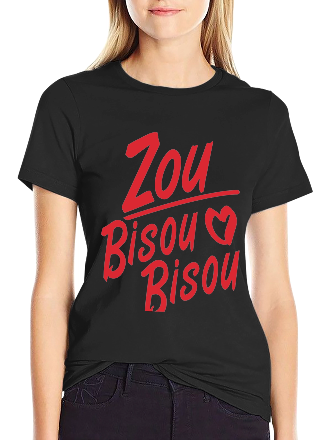 Zou Bisou Heart Graphic Tee