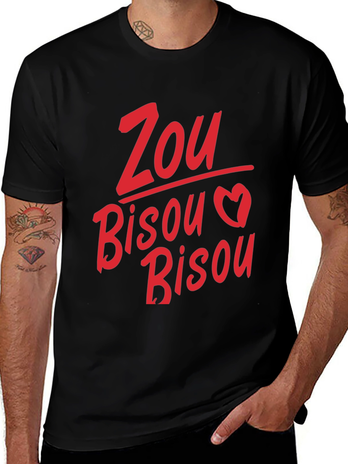 Zou Bisou Heart Graphic Tee