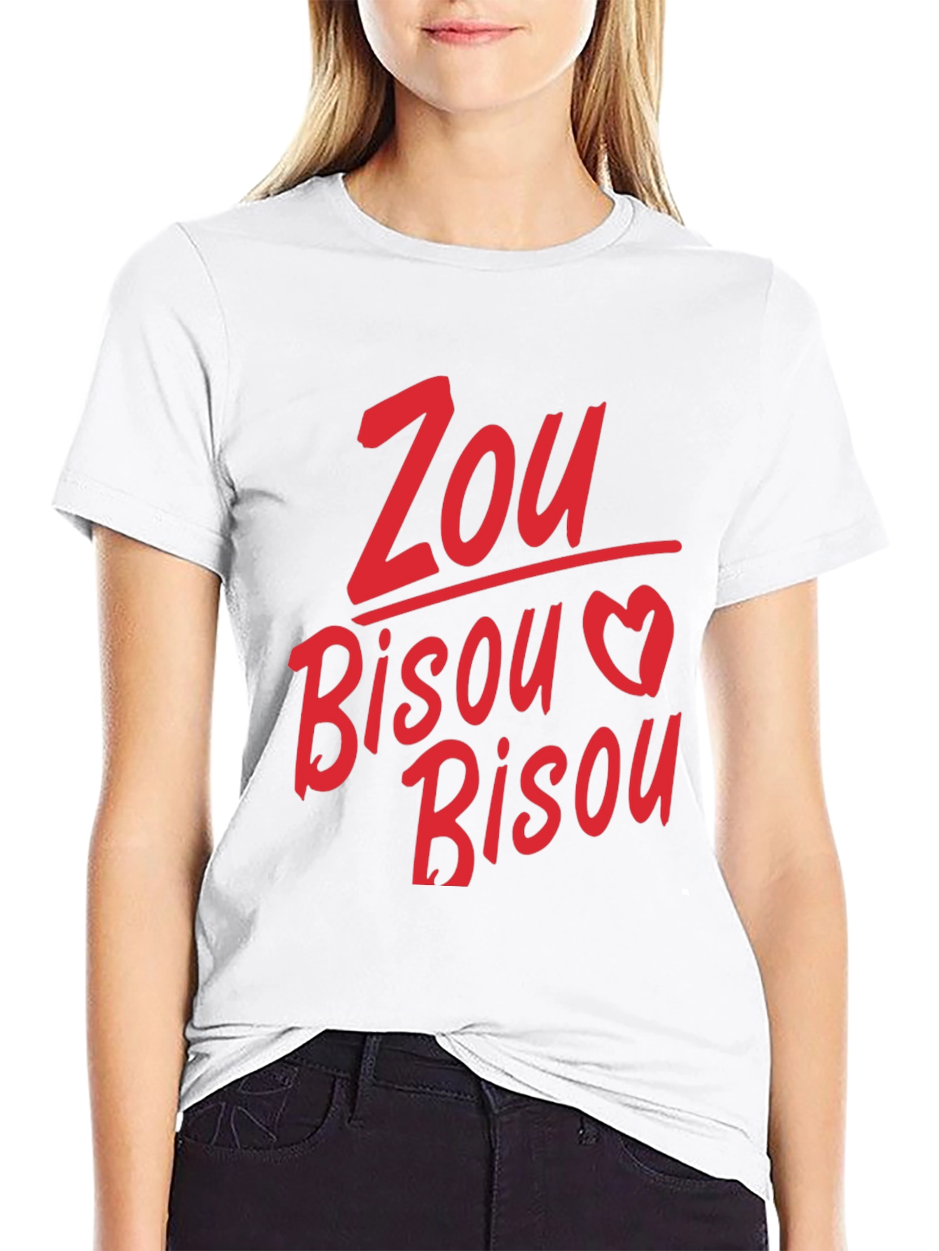 Zou Bisou Heart Graphic Tee