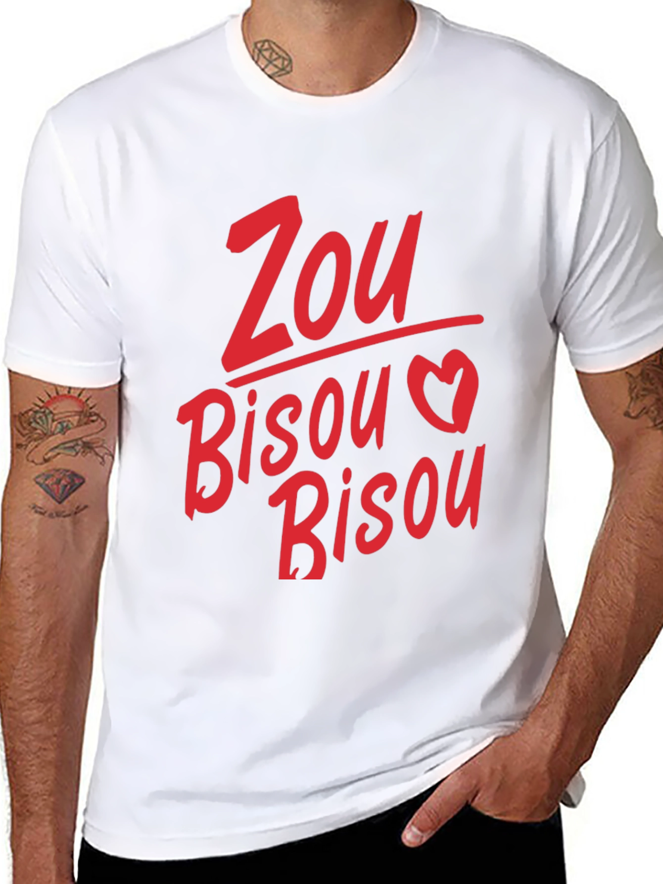 Zou Bisou Heart Graphic Tee