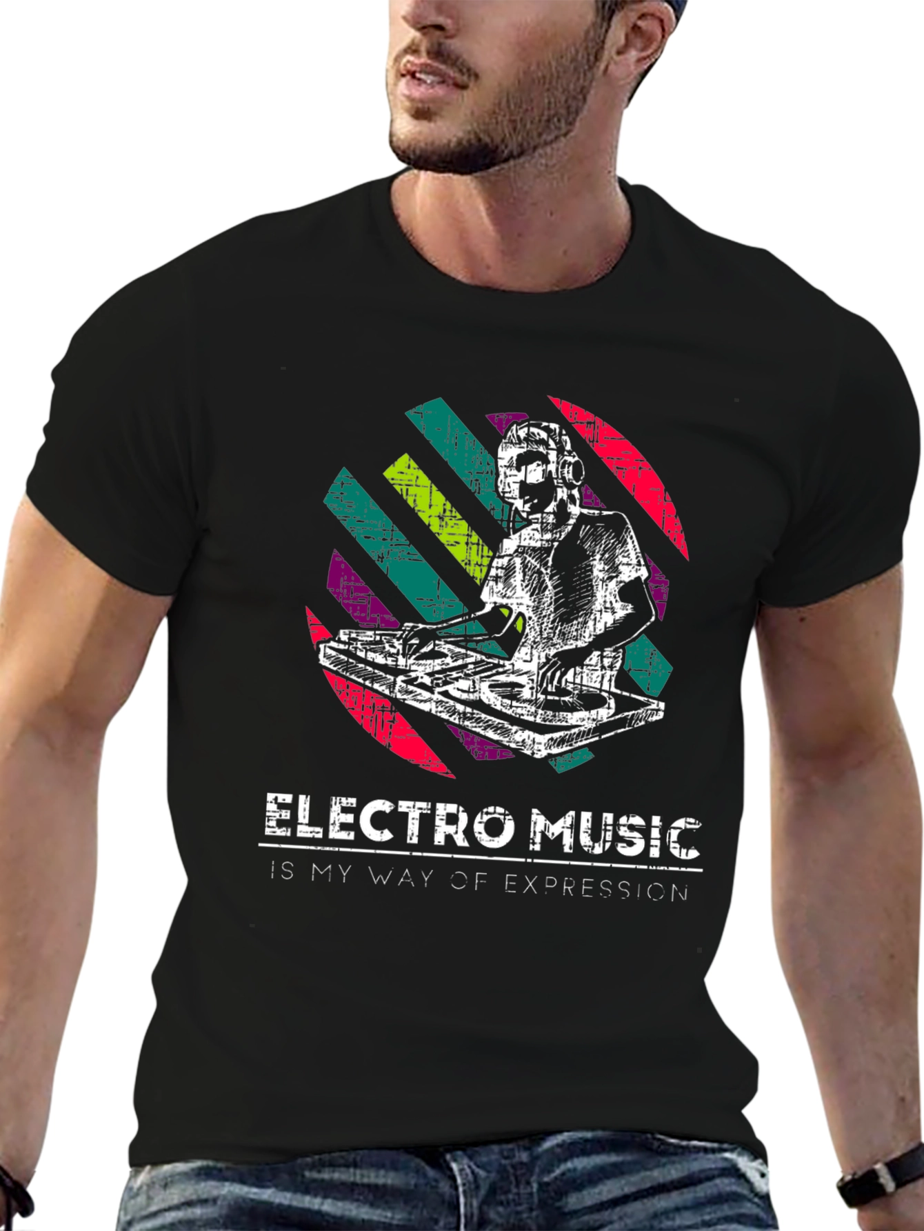 Electro Music DJ Graphic T-Shirt