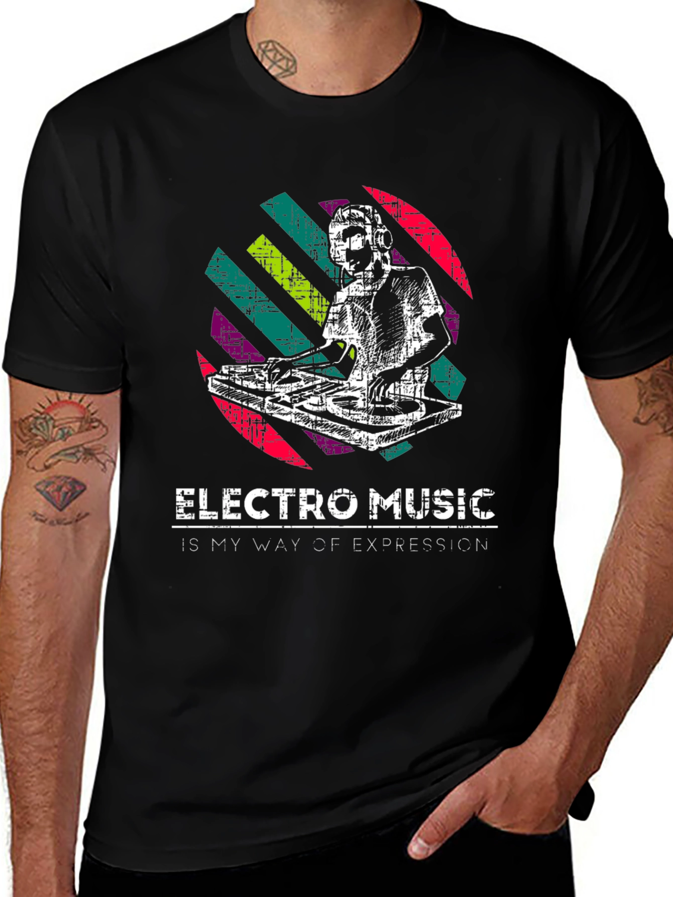 Electro Music DJ Graphic T-Shirt