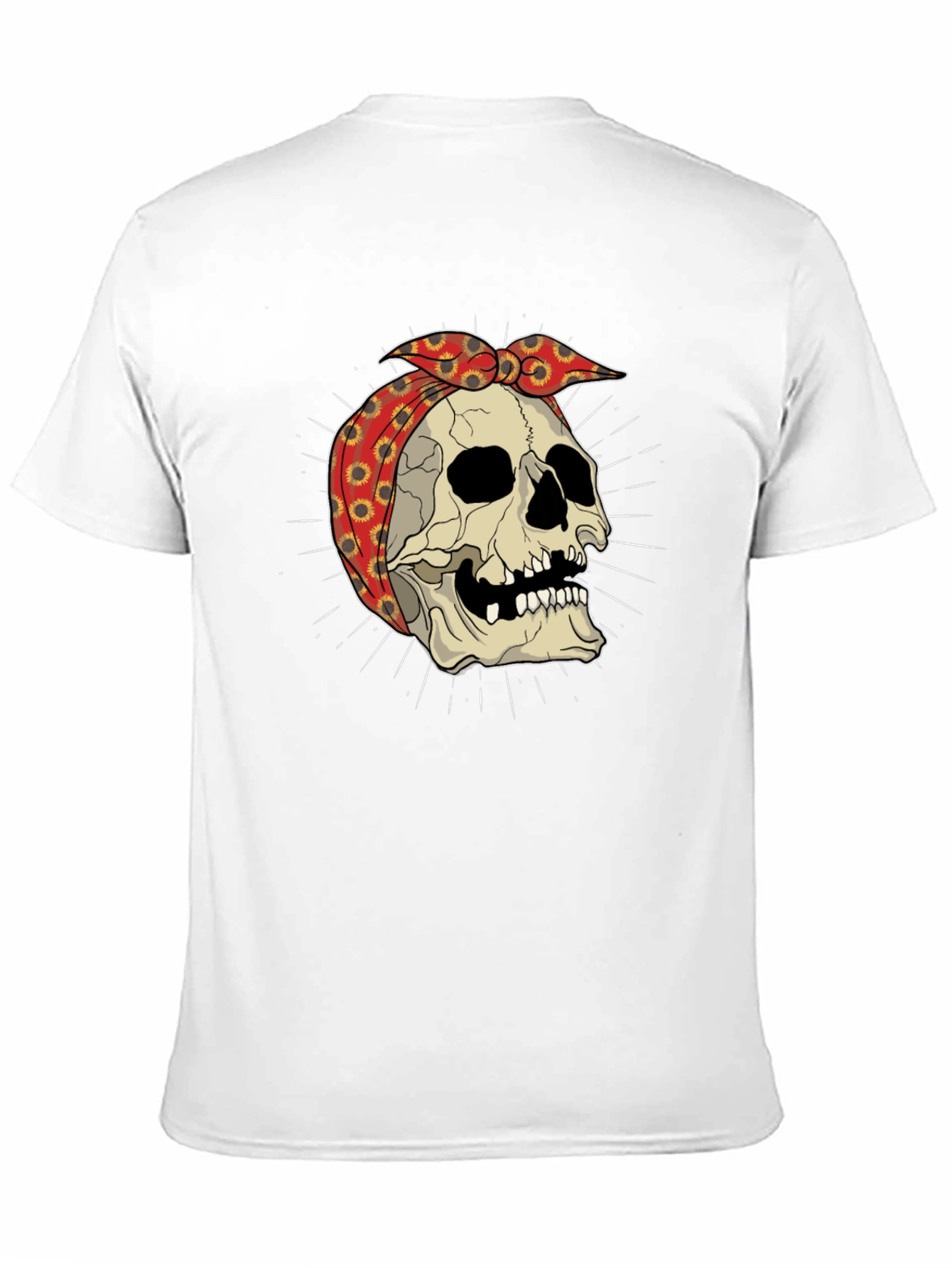 Skull Bandana Graphic Tee - Edgy Streetwear