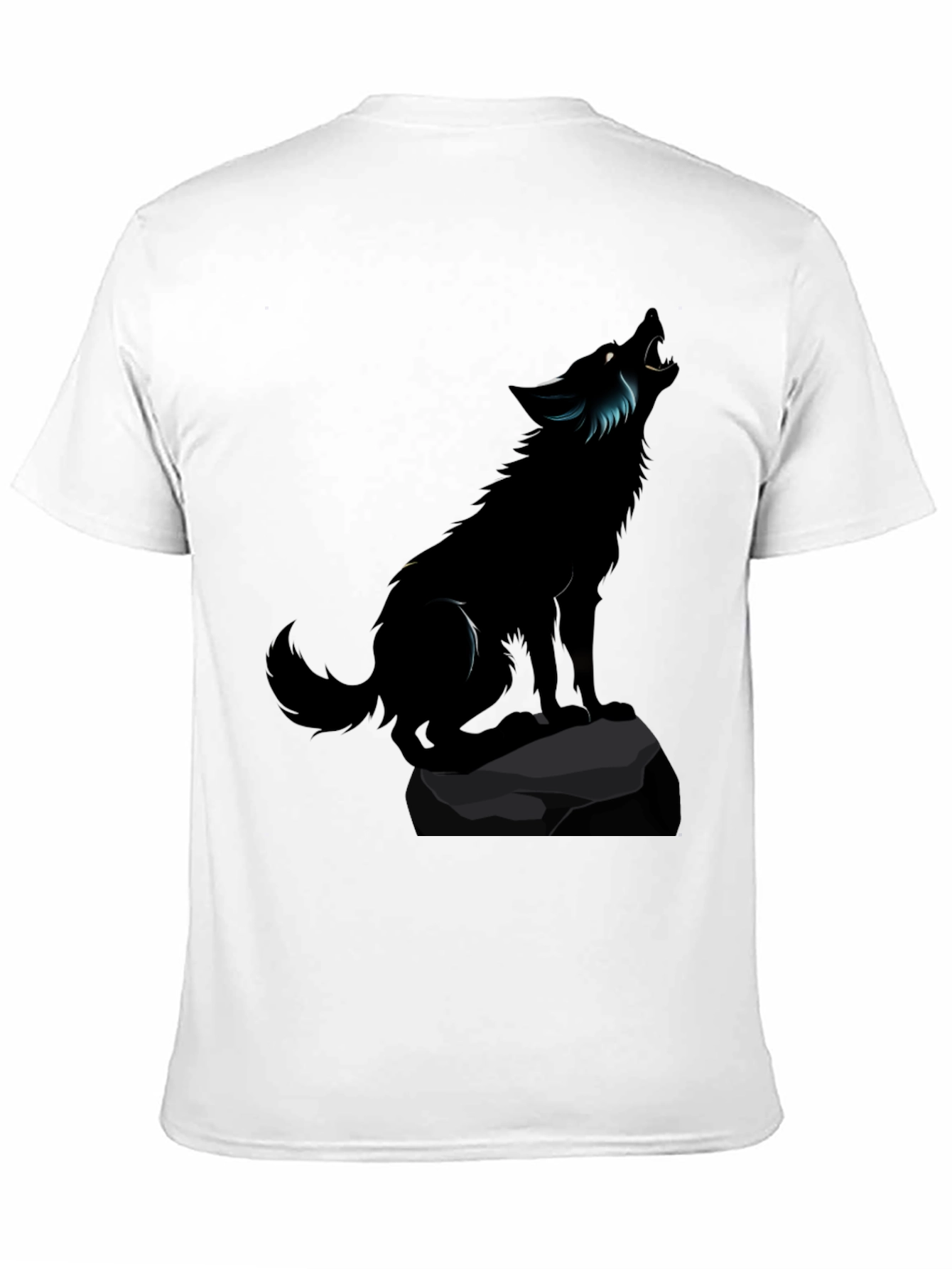 Black Wolf Graphic Tee - Mens Classic Fit