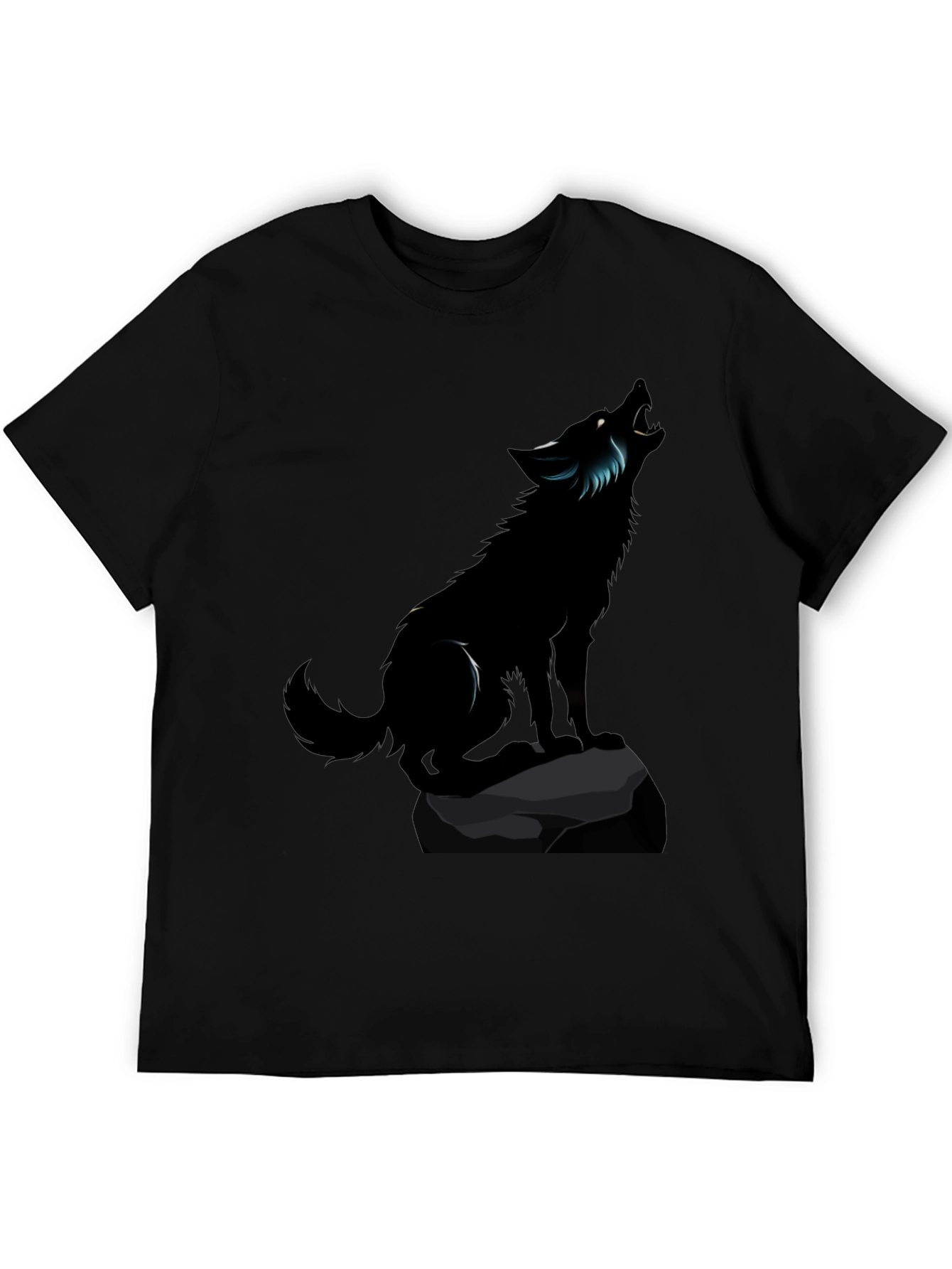 Black Wolf Graphic Tee - Mens Classic Fit