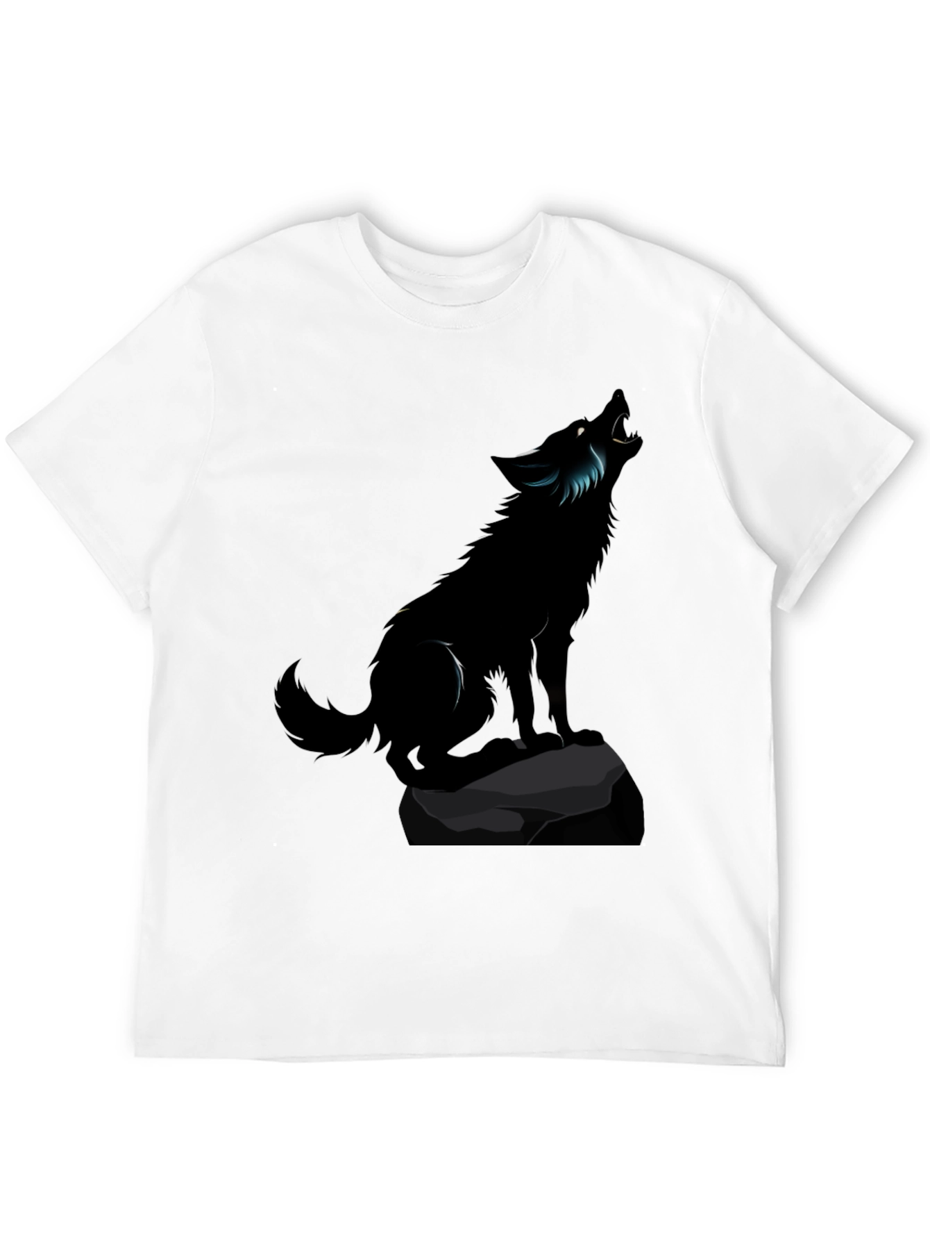 Black Wolf Graphic Tee - Mens Classic Fit