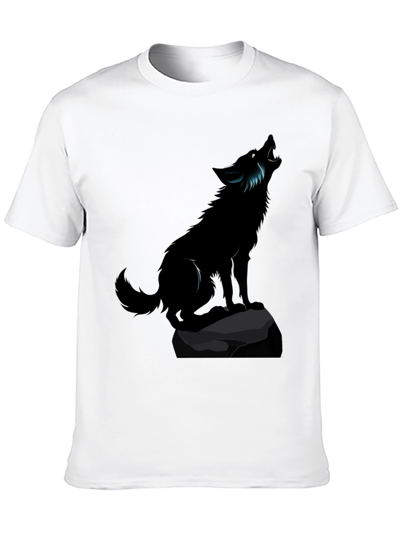 Black Wolf Graphic Tee - Mens Classic Fit