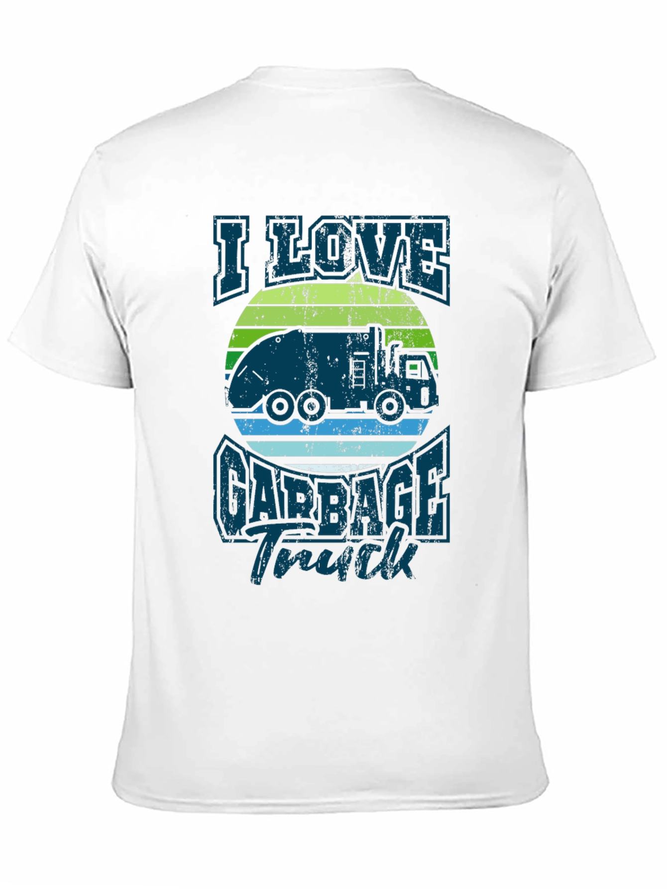 I Love Garbage Truck Graphic Tee - Black
