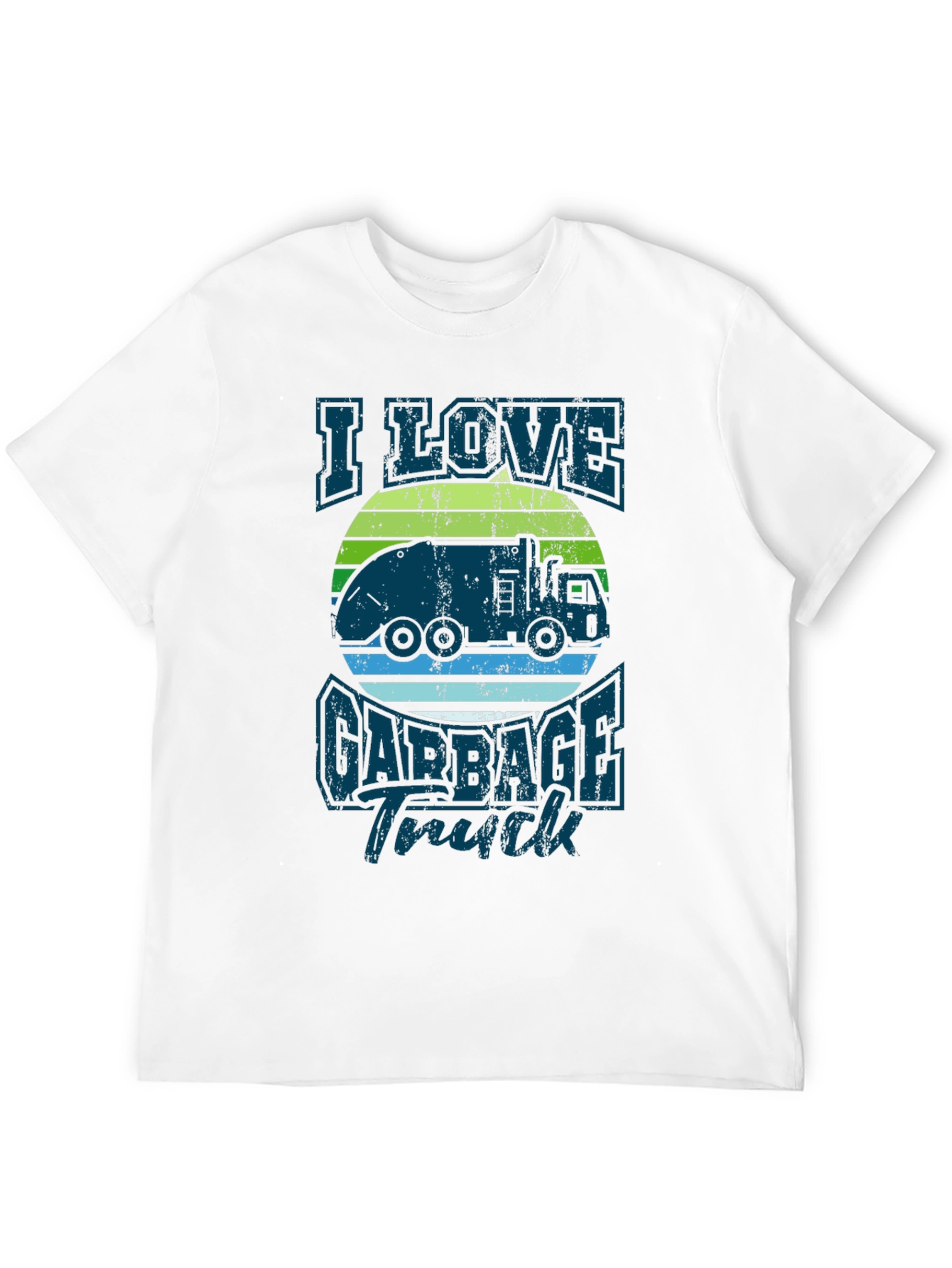 I Love Garbage Truck Graphic Tee - Black