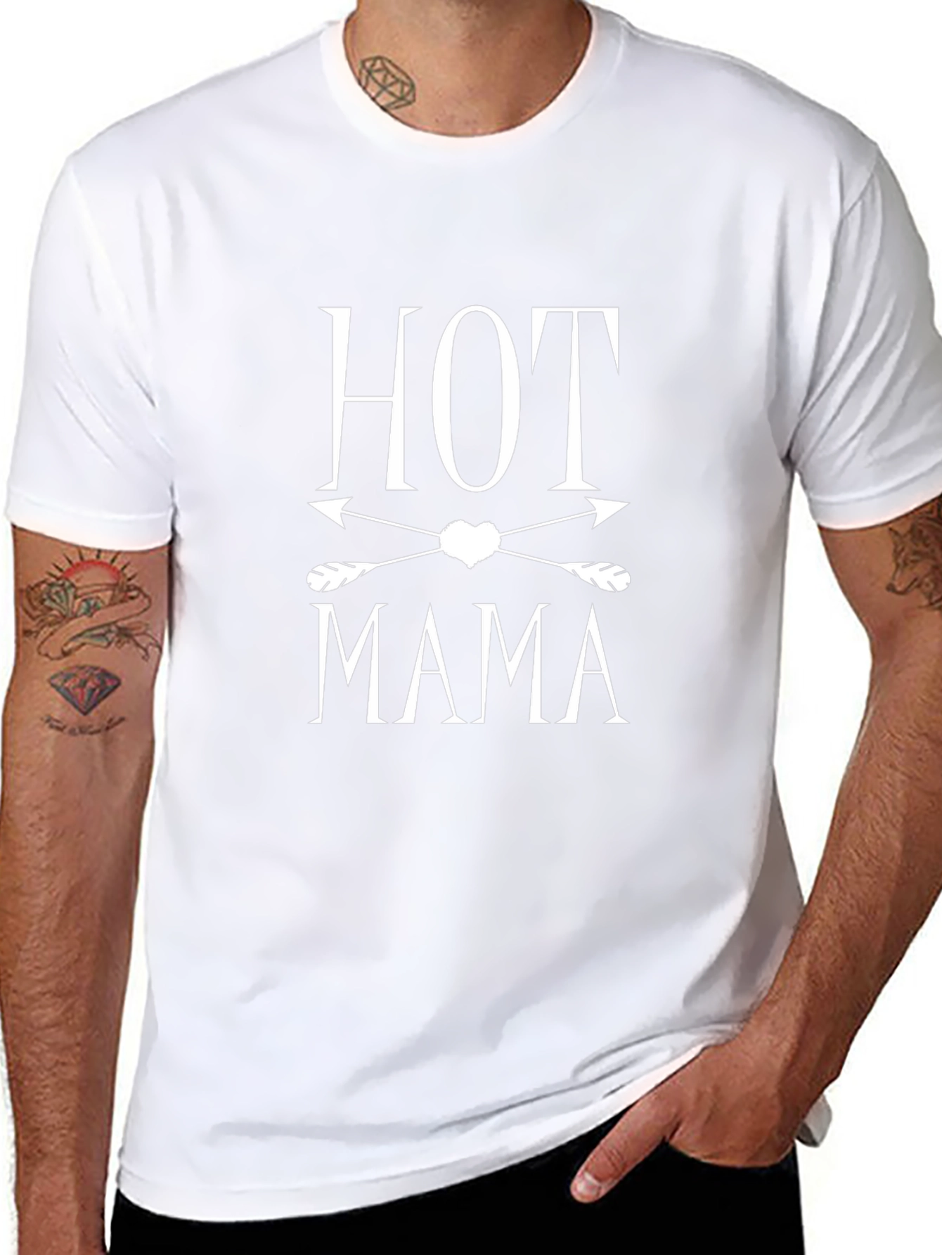 Hot Mama Graphic Tee - Black Casual T-Shirt