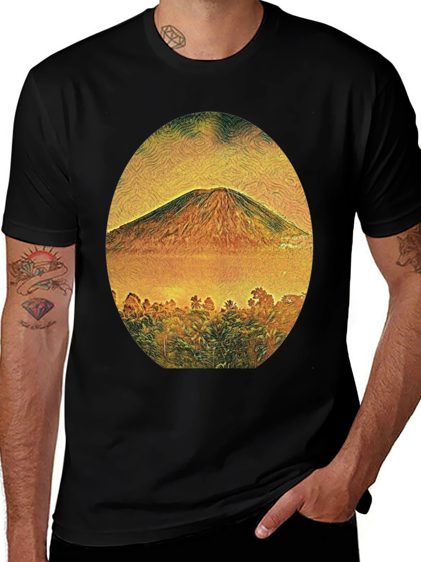 Mountain View Graphic Tee - Black