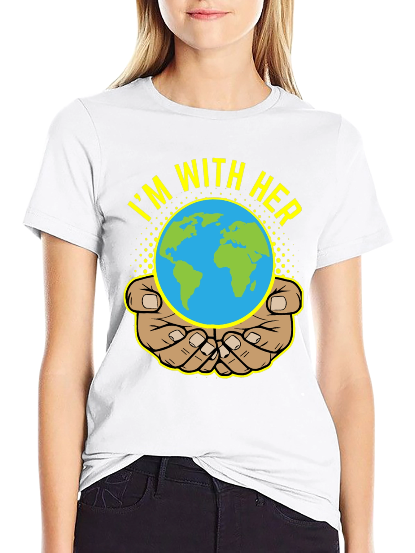Im With Her Earth Graphic Tee
