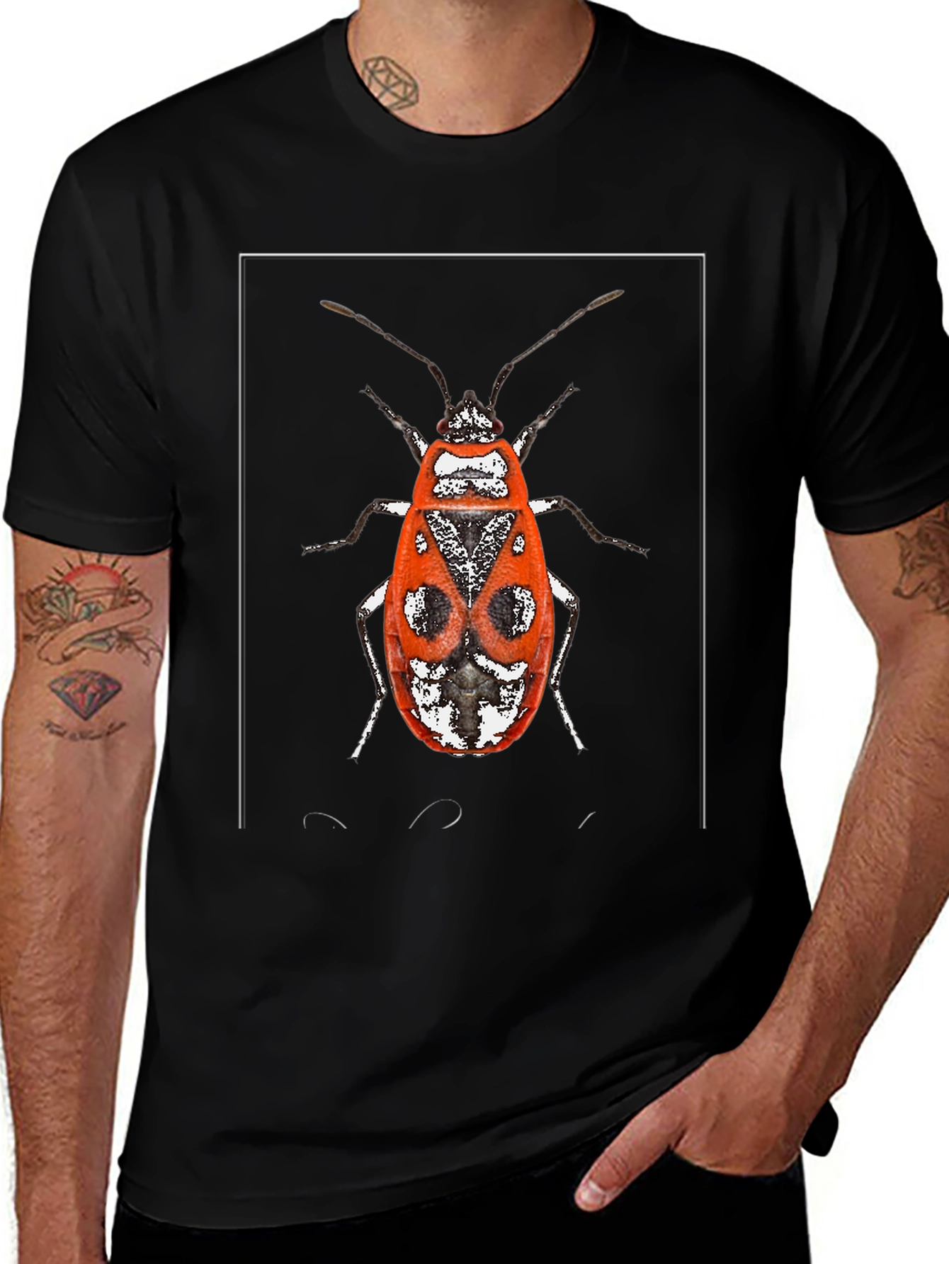 Red Bug Graphic Tee - Unique Insect Design
