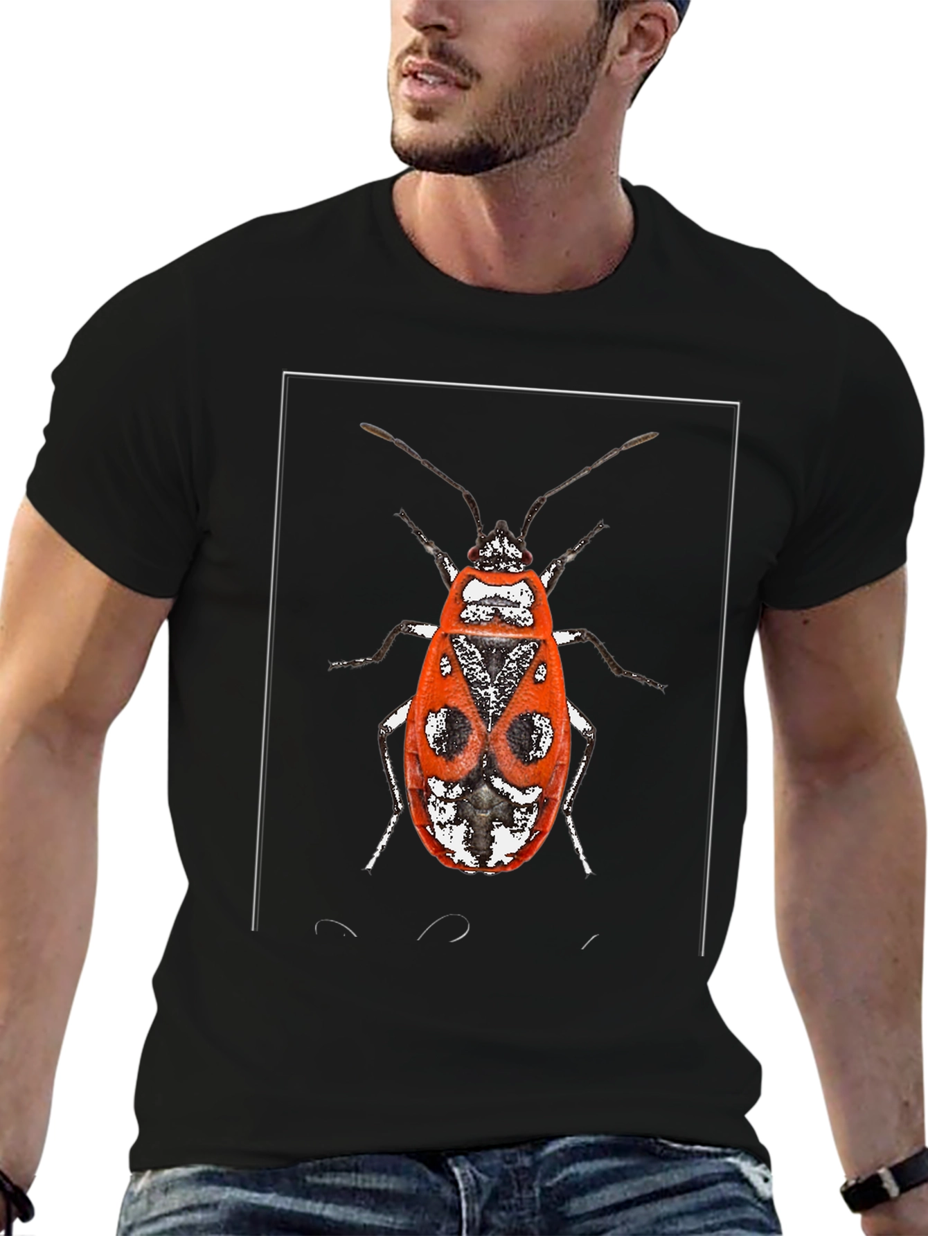 Red Bug Graphic Tee - Unique Insect Design