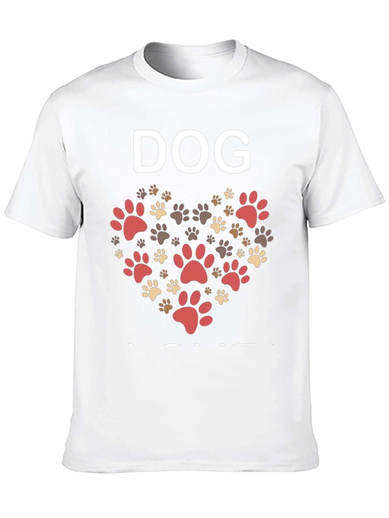 Dog Paw Print Heart T-Shirt