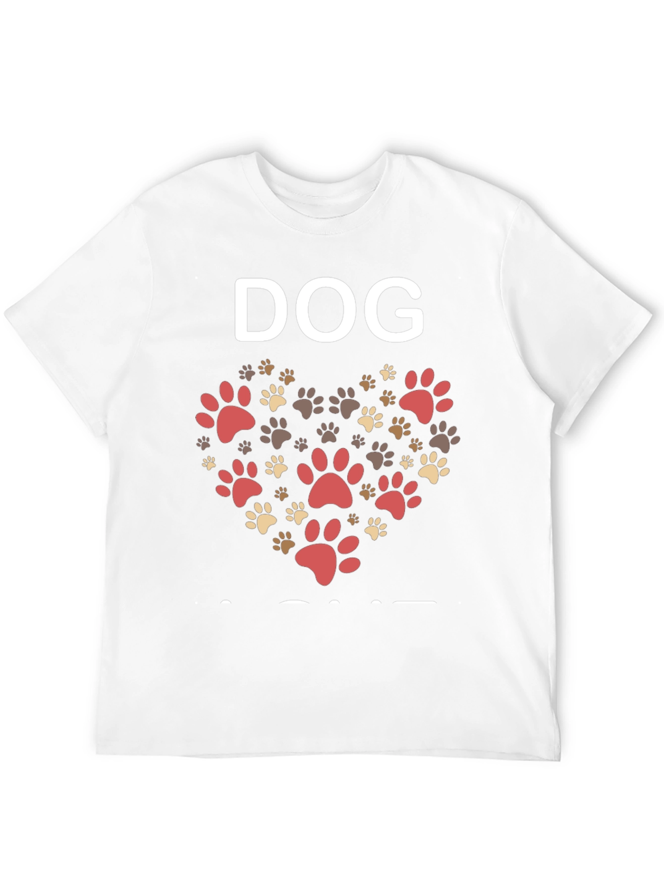 Dog Paw Print Heart T-Shirt