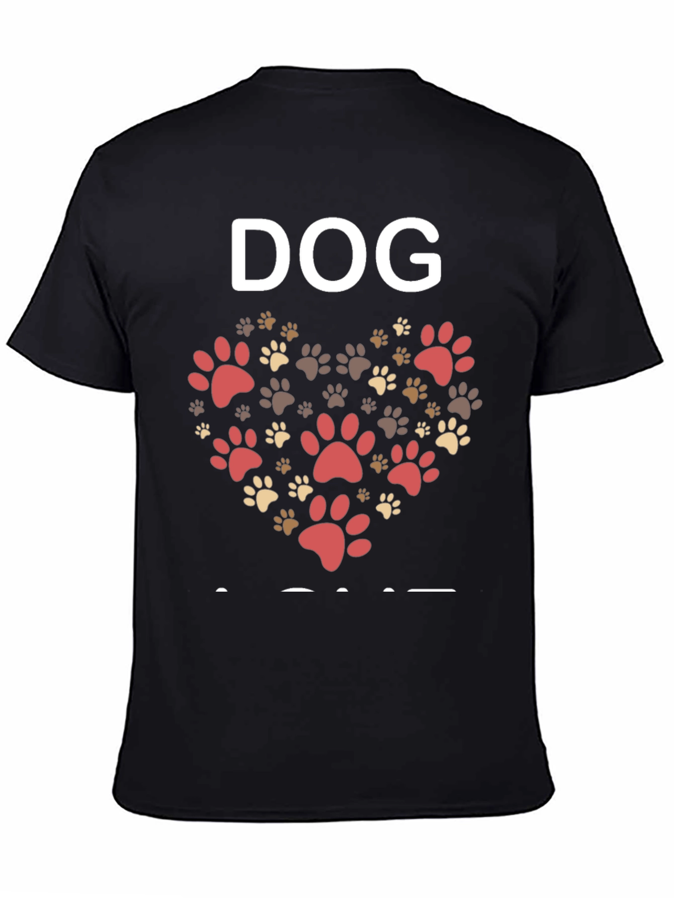Dog Paw Print Heart T-Shirt