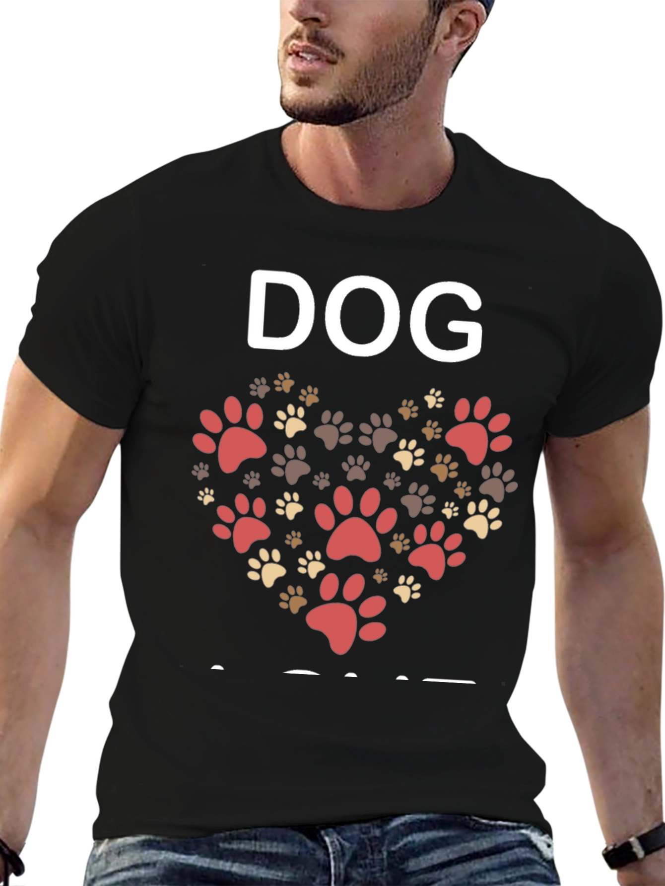 Dog Paw Print Heart T-Shirt