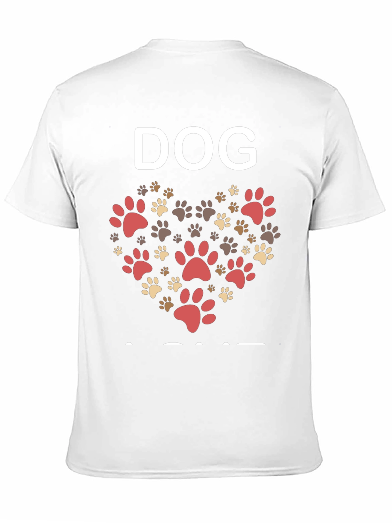 Dog Paw Print Heart T-Shirt