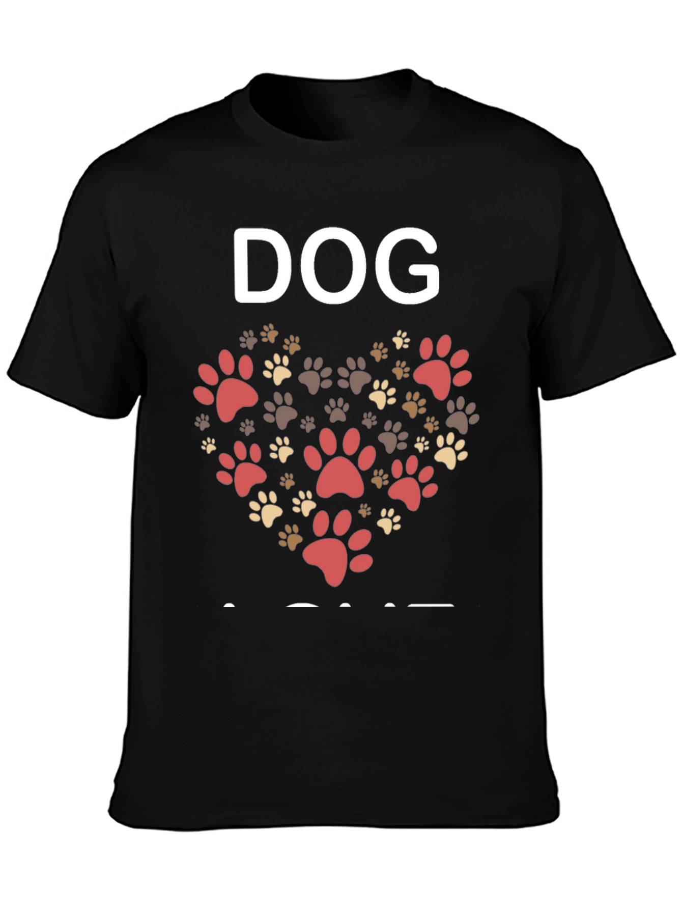Dog Paw Print Heart T-Shirt