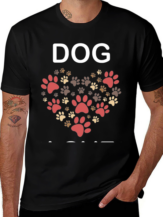 Dog Paw Print Heart T-Shirt
