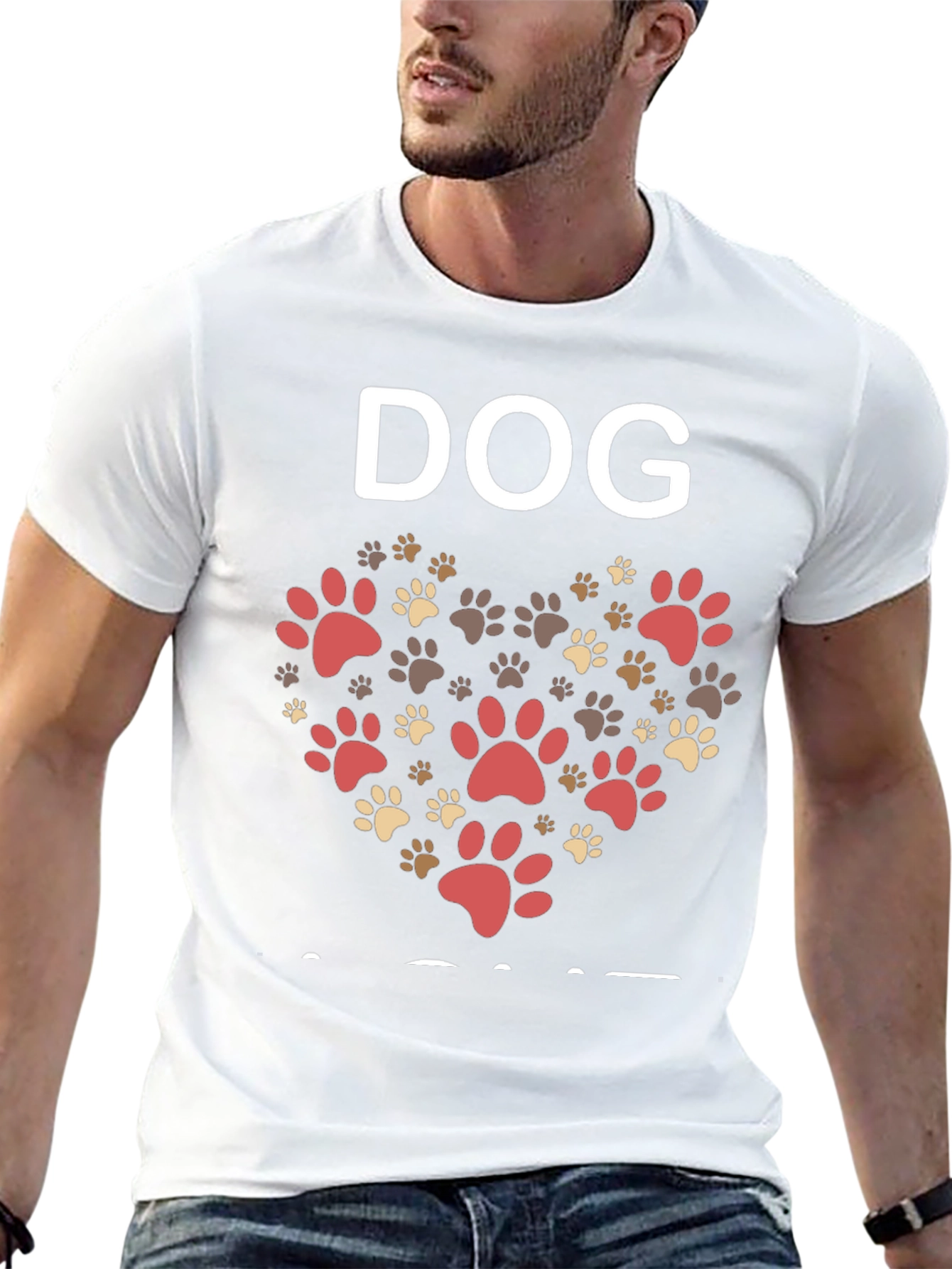 Dog Paw Print Heart T-Shirt